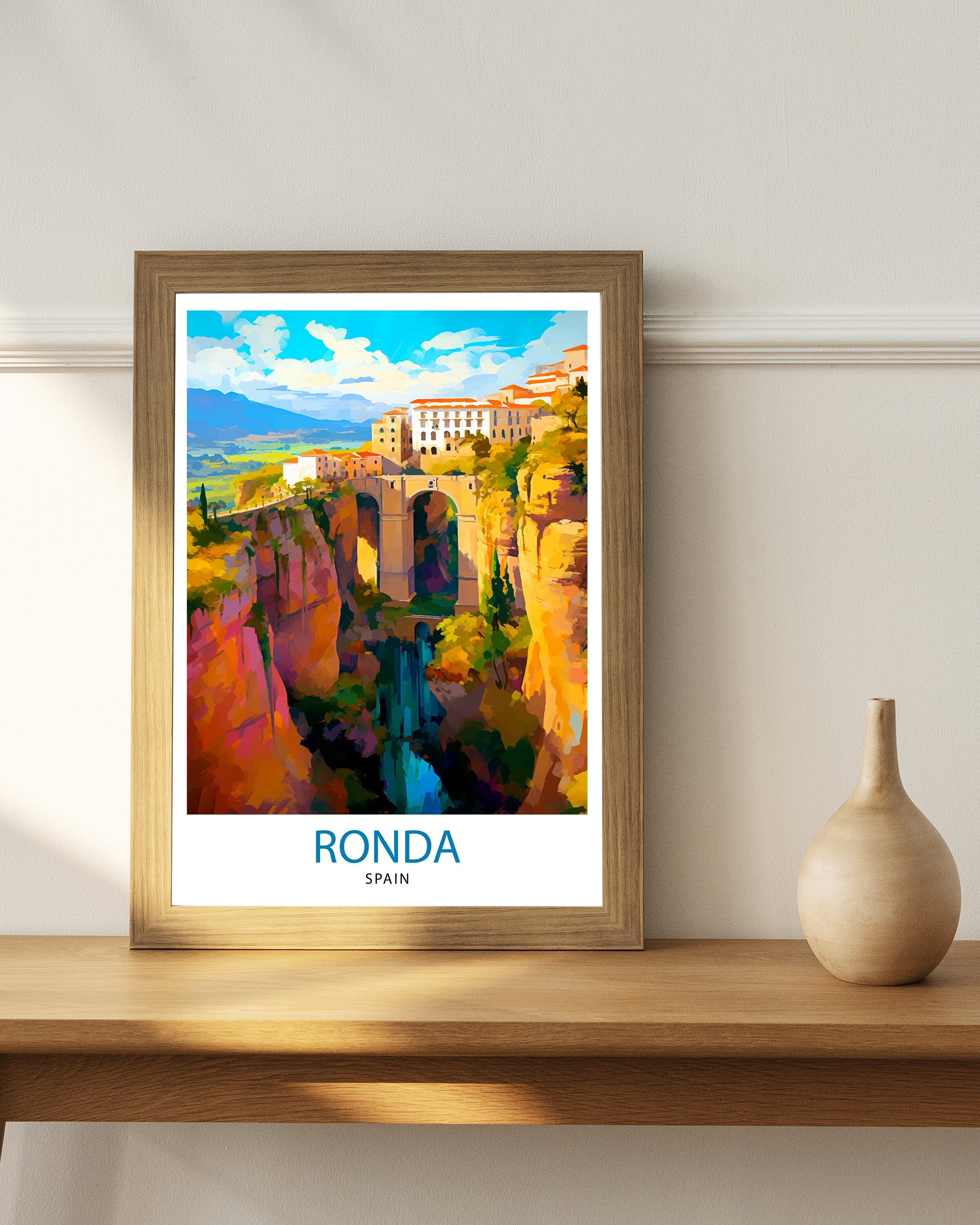 Ronda Spain Travel Print Ronda Wall Decor Ronda Poster Spain Travel Prints Ronda Art Print Ronda Illustration Ronda Wall Art