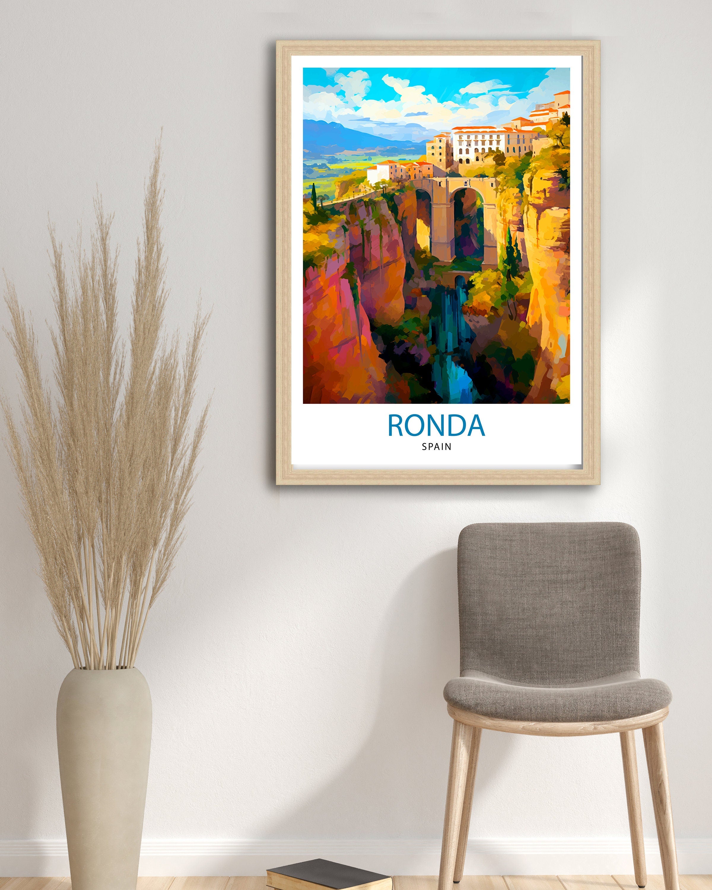 Ronda Spain Travel Print Ronda Wall Decor Ronda Poster Spain Travel Prints Ronda Art Print Ronda Illustration Ronda Wall Art