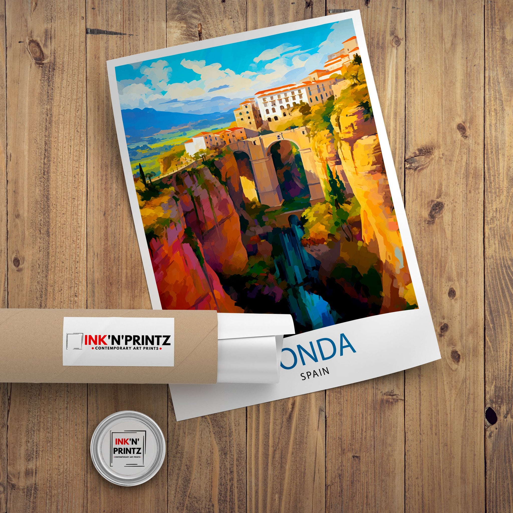 Ronda Spain Travel Print Ronda Wall Decor Ronda Poster Spain Travel Prints Ronda Art Print Ronda Illustration Ronda Wall Art