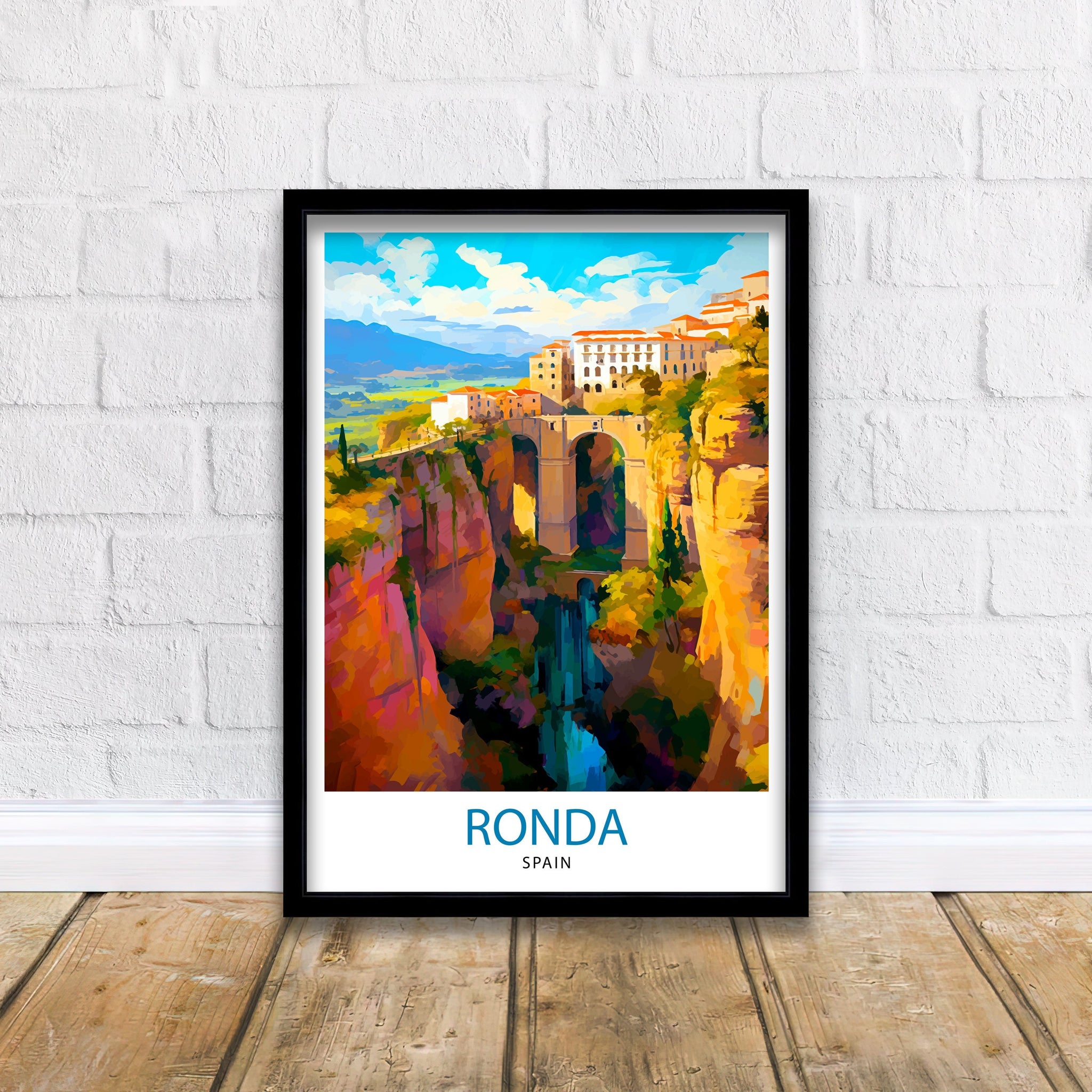 Ronda Spain Travel Print Ronda Wall Decor Ronda Poster Spain Travel Prints Ronda Art Print Ronda Illustration Ronda Wall Art