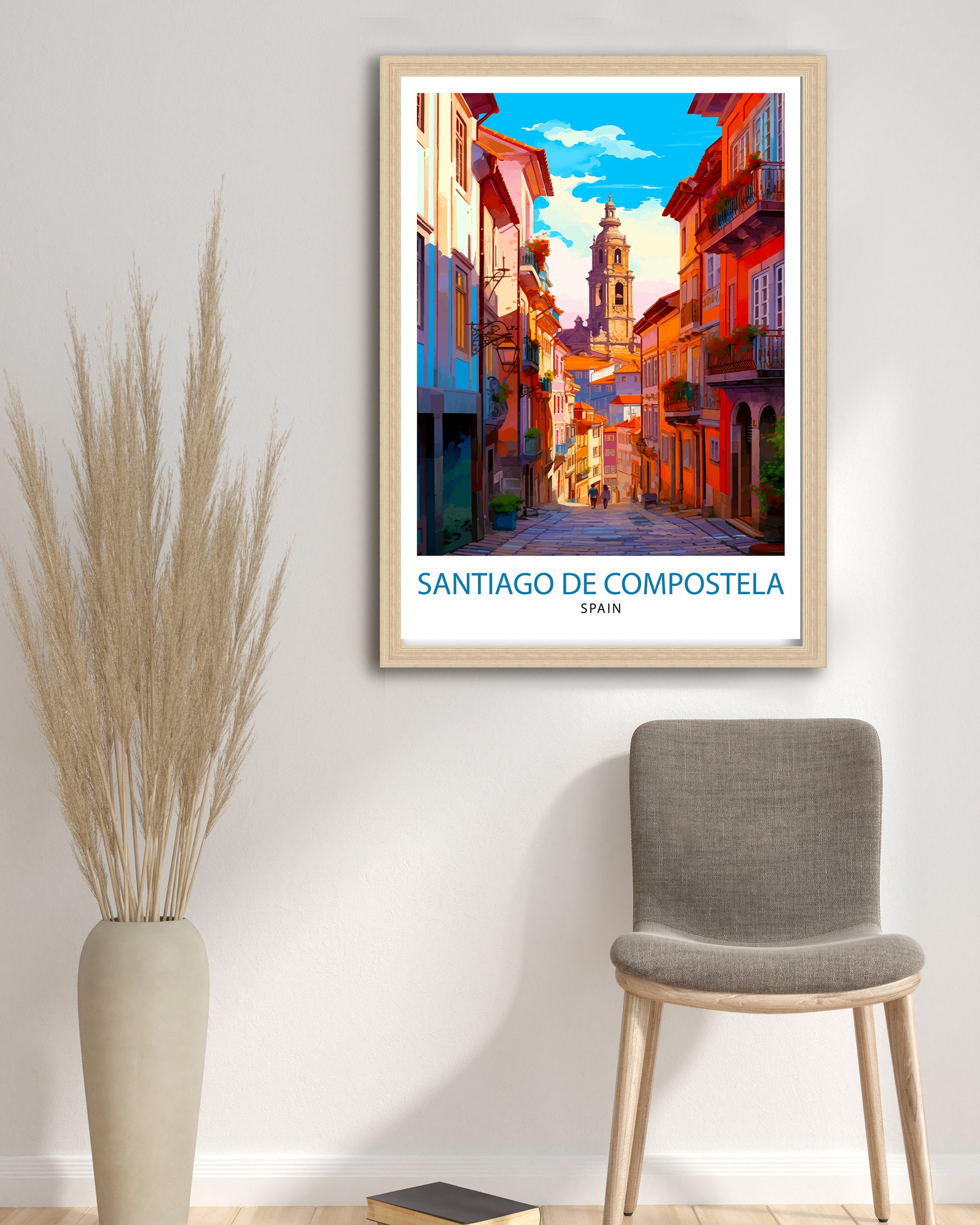 Santiago de Compostela Print Santiago Wall Decor Santiago Poster Santiago Art Print Santiago Wall Art Gift for Santiago Travel Santiago Home