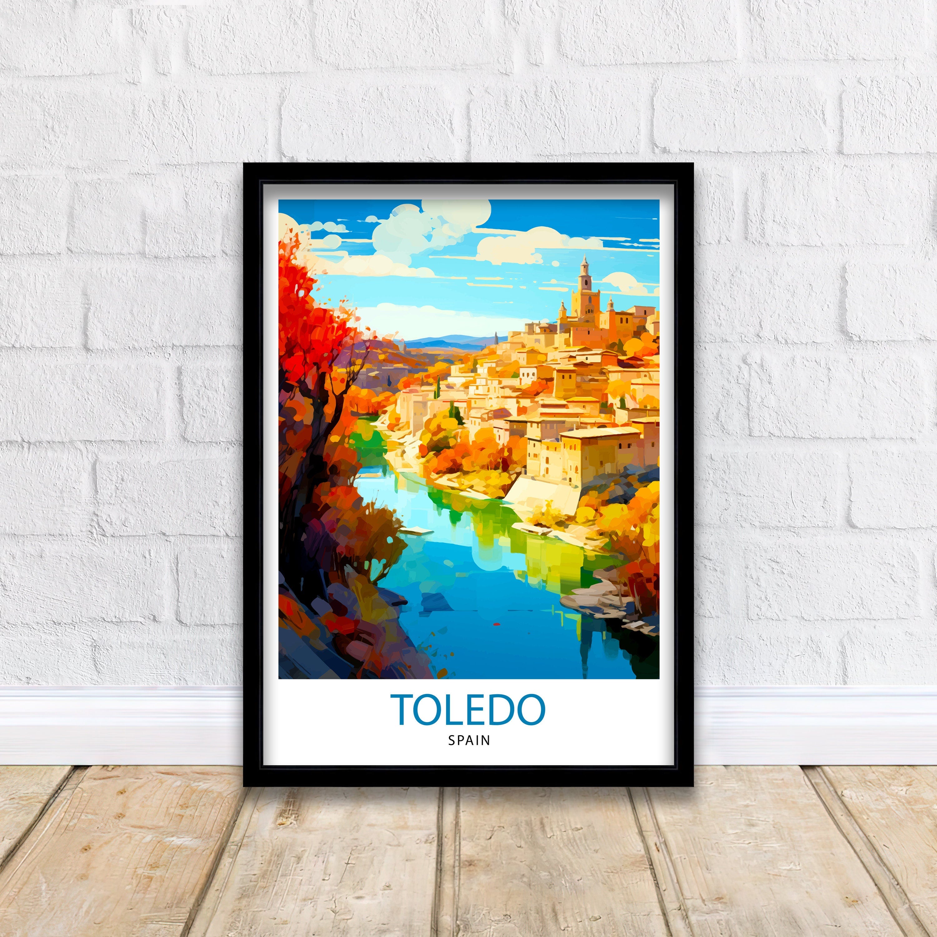 Toledo Spain Travel Print Toledo Wall Decor Toledo Poster Spain Travel Prints Toledo Art Print Toledo Illustration Toledo Wall Art