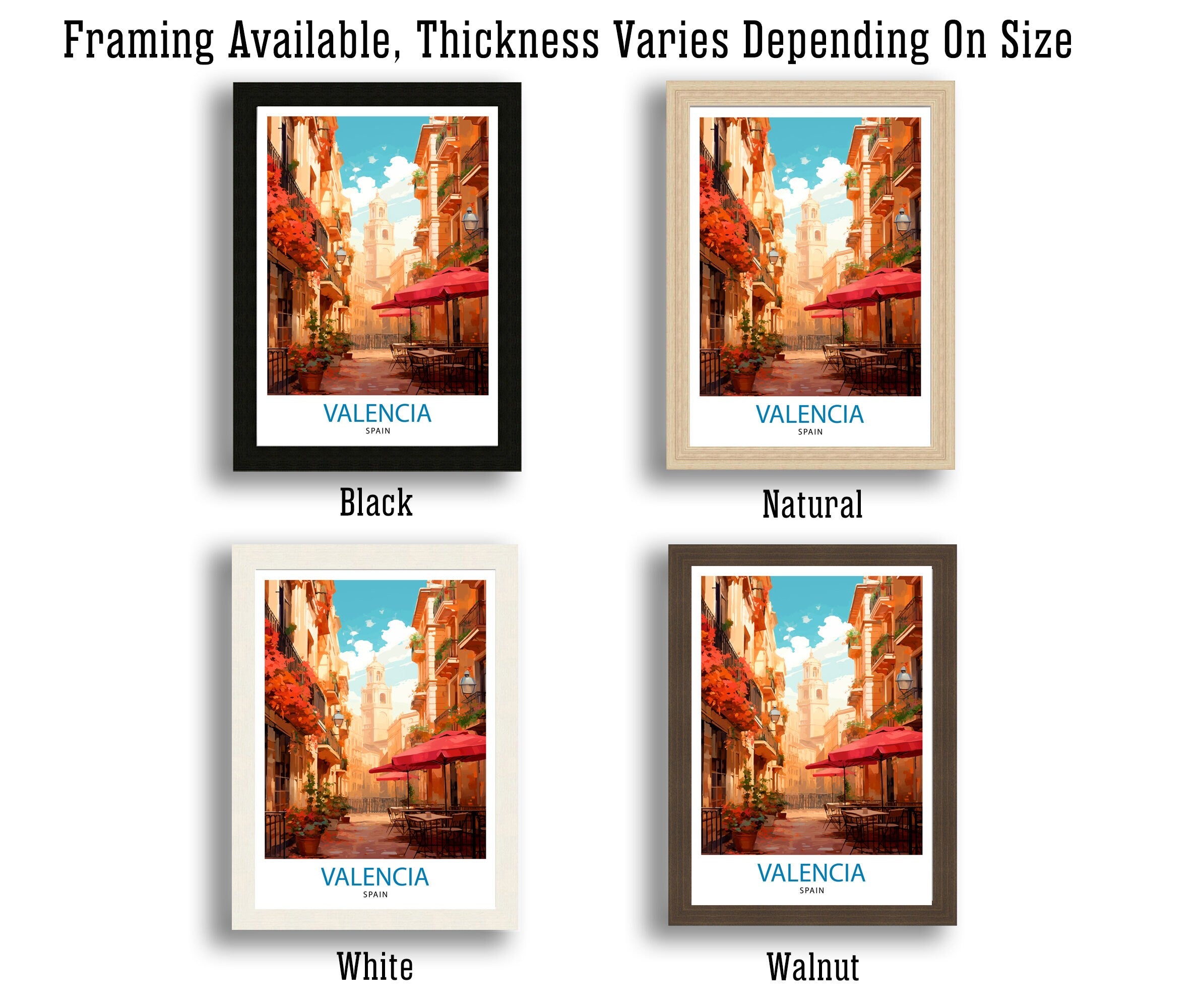 Valencia Travel Print Valencia Wall Decor Valencia Home Living Decor Valencia Spain City Print Capital City Valencia Illustration