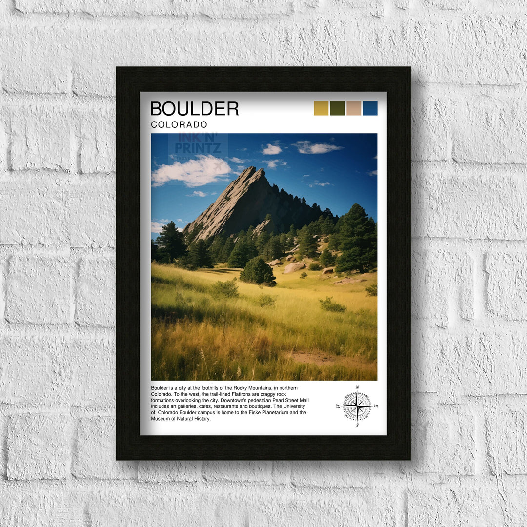 Boulder Colorado Travel Poster