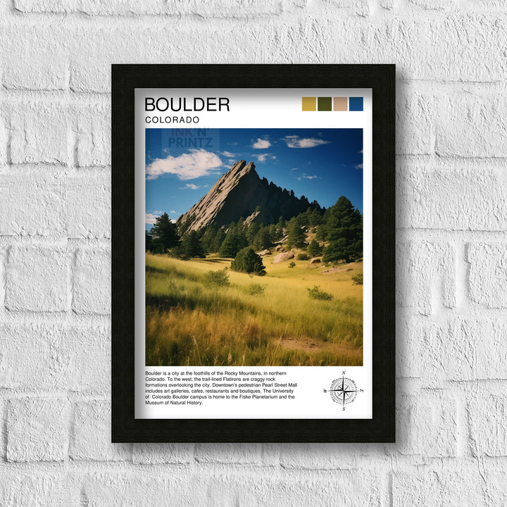 Boulder Colorado Travel Poster