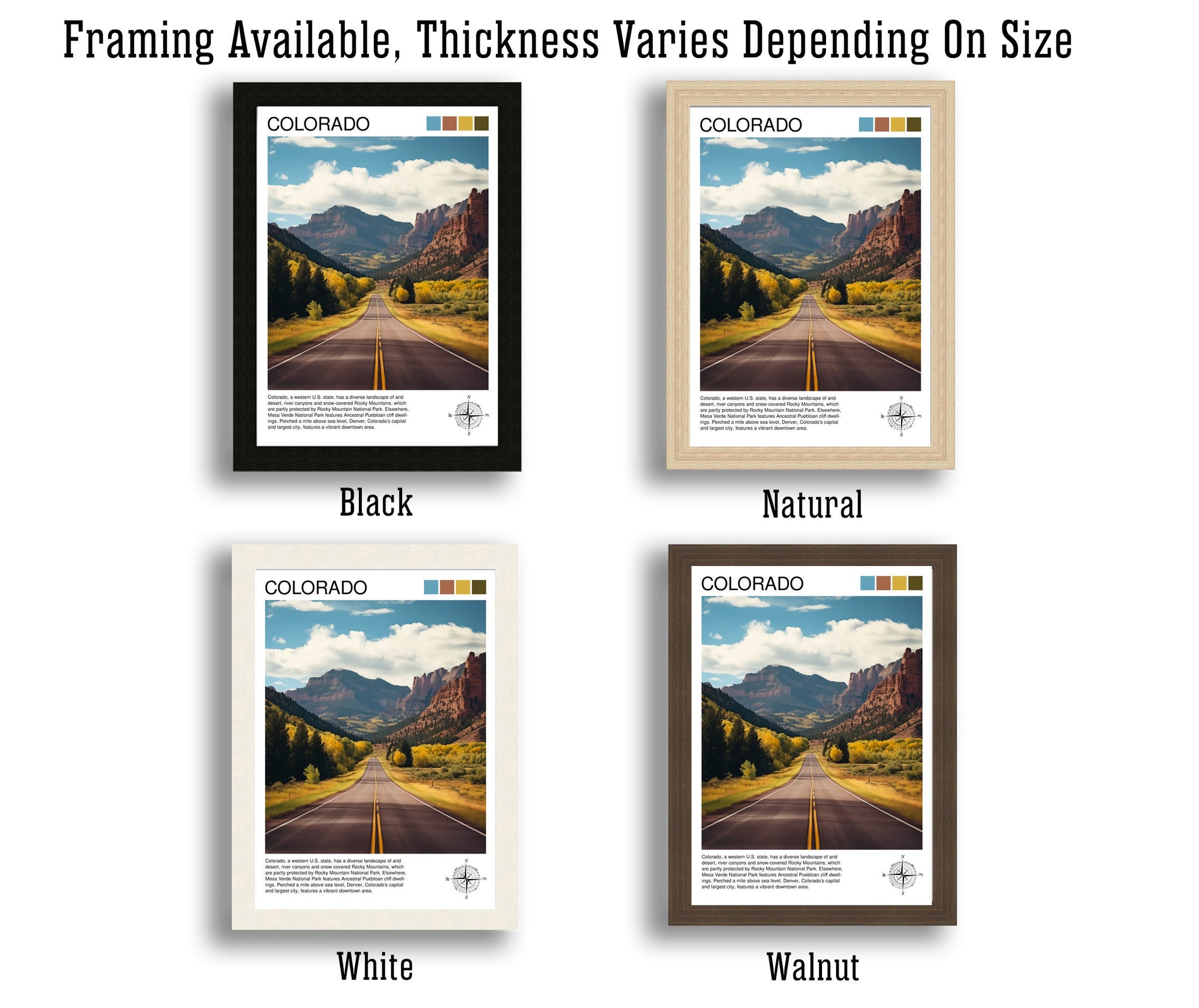 Colorado Travel Print| Colorado Wall Decor Colorado Poster USA Travel Prints Colorado Art Print Colorado Illustration Colorado Wall Art