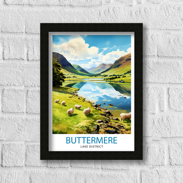 Buttermere Lake District Travel Poster Buttermere