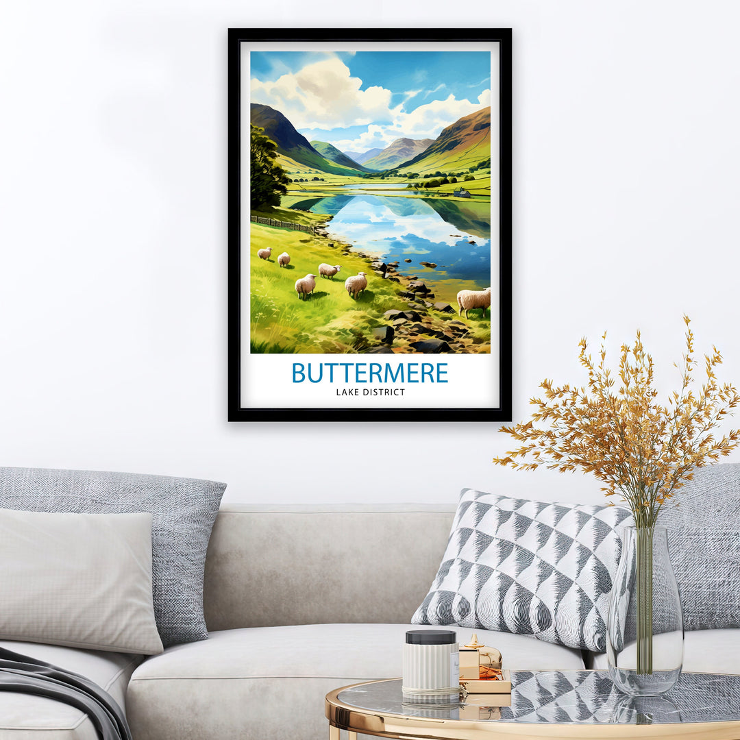 Buttermere Lake District Travel Poster Buttermere