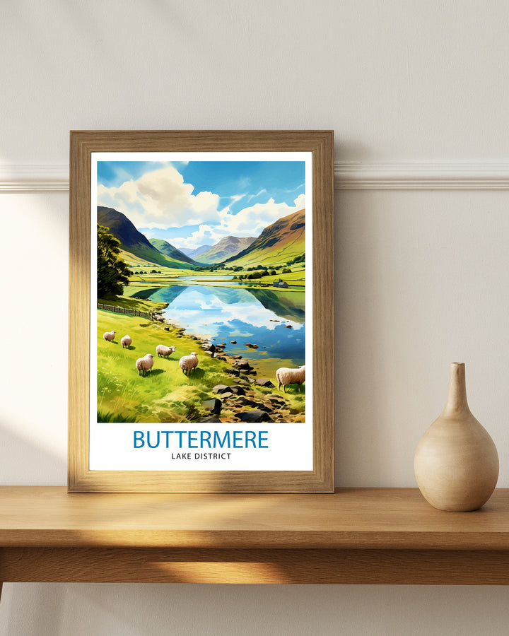 Buttermere Lake District Travel Poster Buttermere