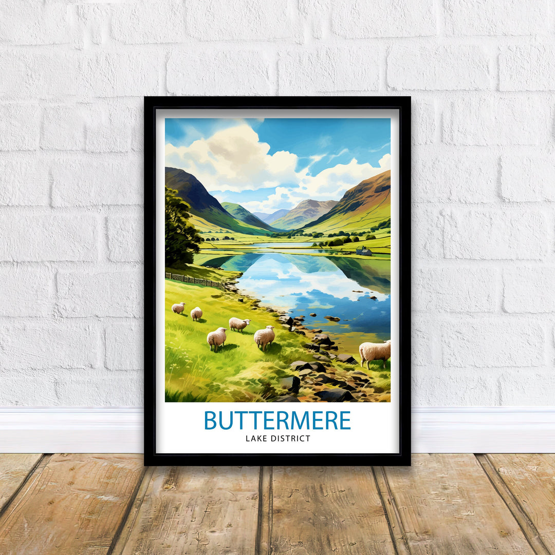 Buttermere Lake District Travel Poster Buttermere