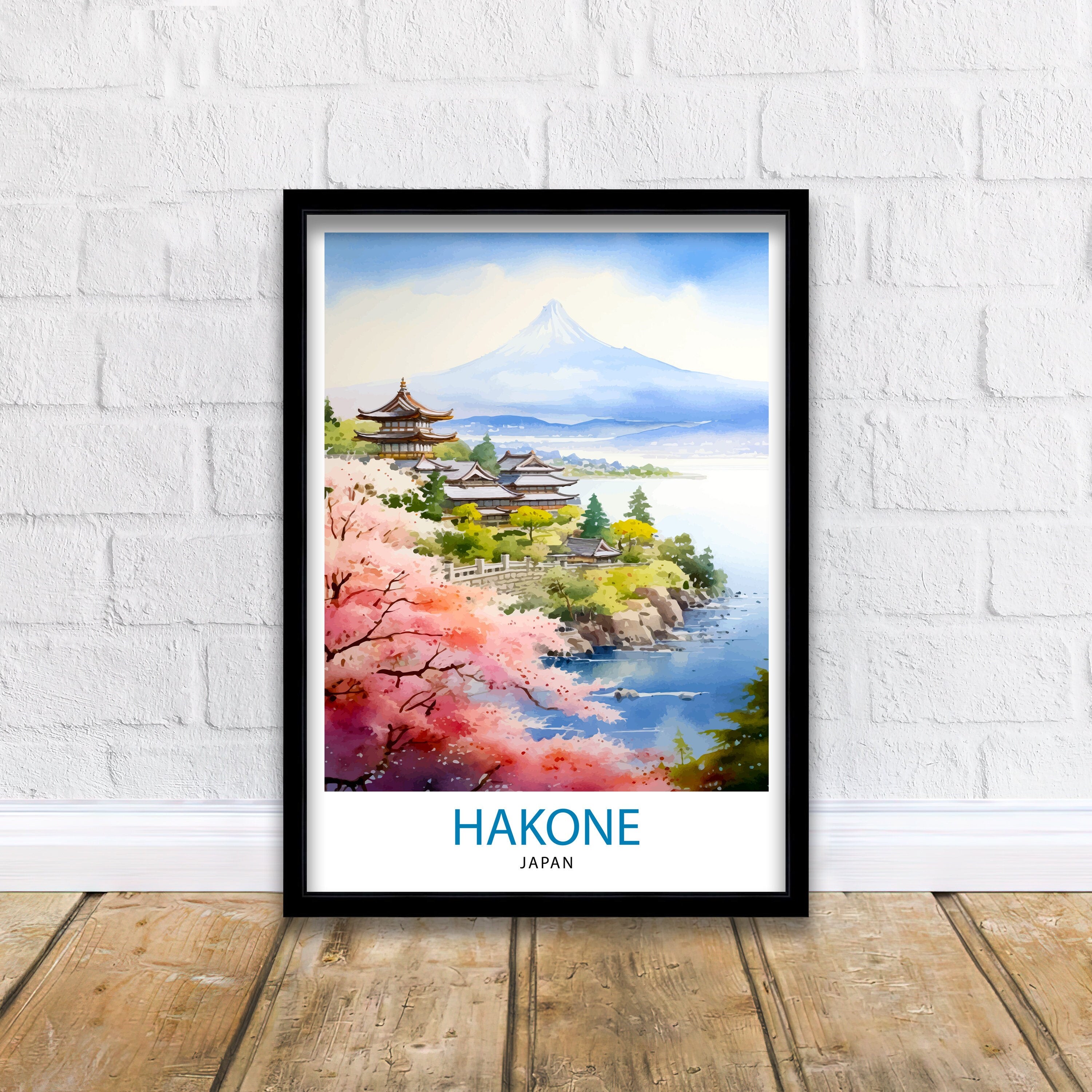 Hakone Japan Travel Print Hakone Wall Decor Hakone Poster Japan Travel Prints Hakone Art Print Hakone Illustration Hakone Wall Art