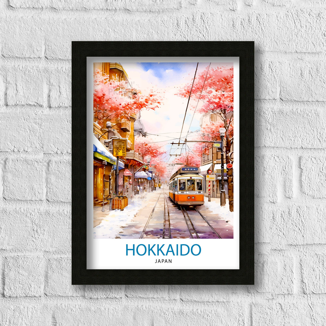 Hokkaido Japan Travel Poster Hokkaido