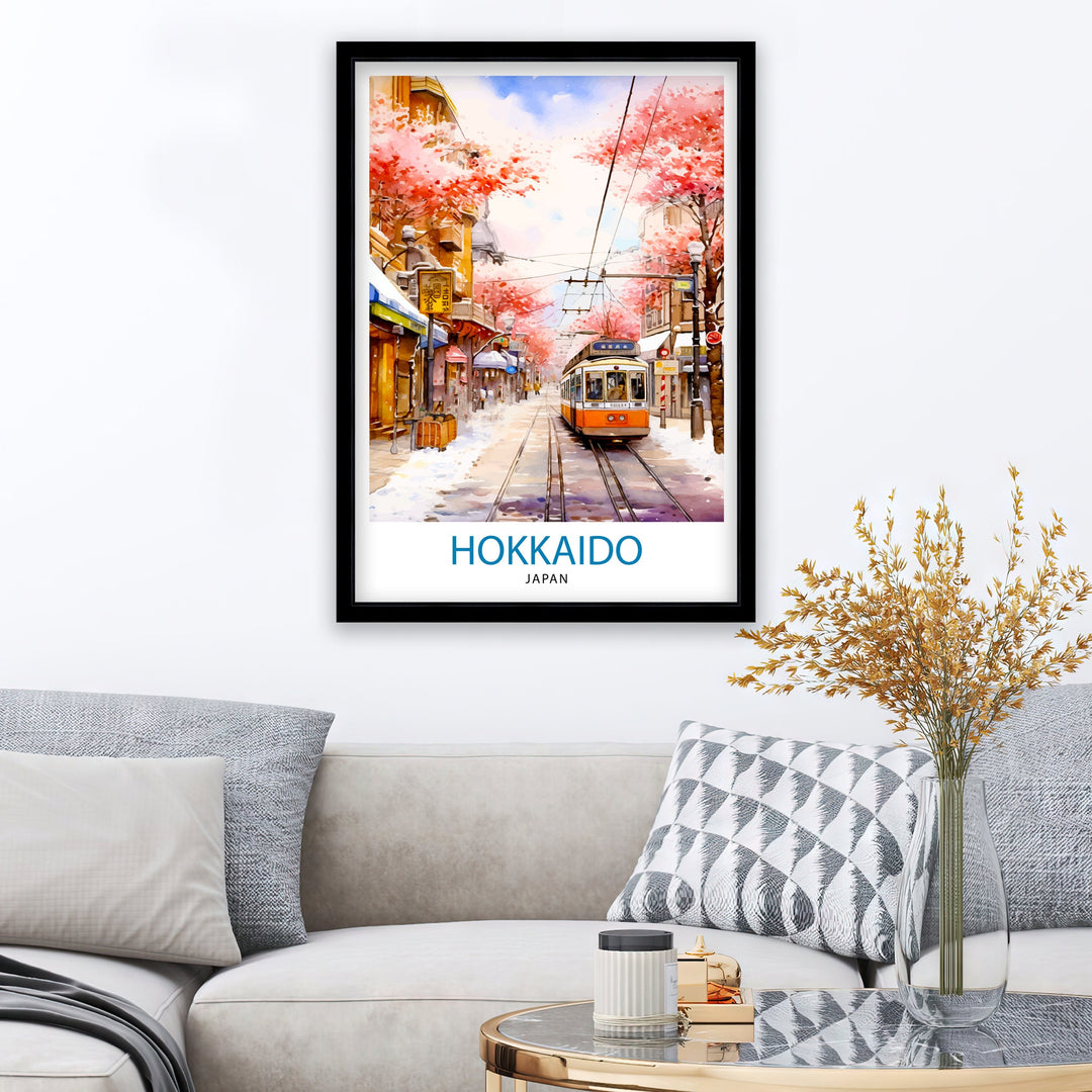 Hokkaido Japan Travel Poster Hokkaido