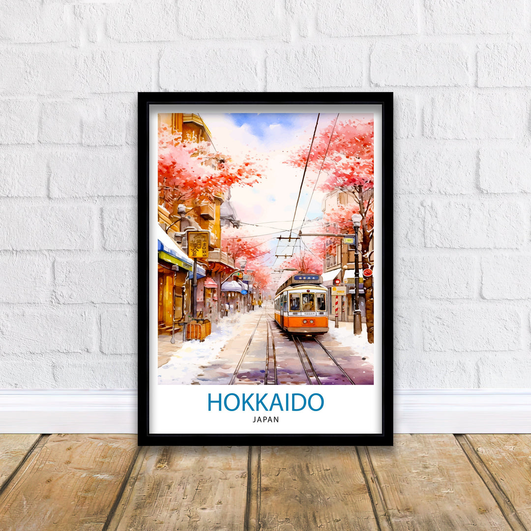 Hokkaido Japan Travel Poster Hokkaido