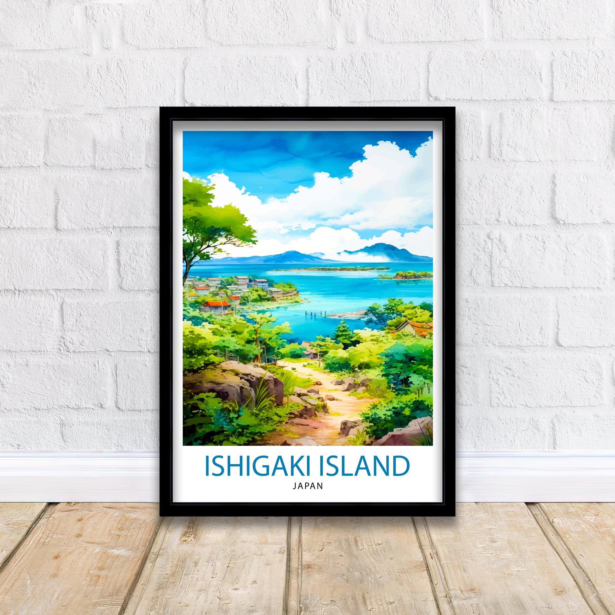 Ishigaki Island Japan Travel Print Ishigaki Wall Decor Ishigaki Poster Japan Travel Prints Ishigaki Art Print Ishigaki Illustration