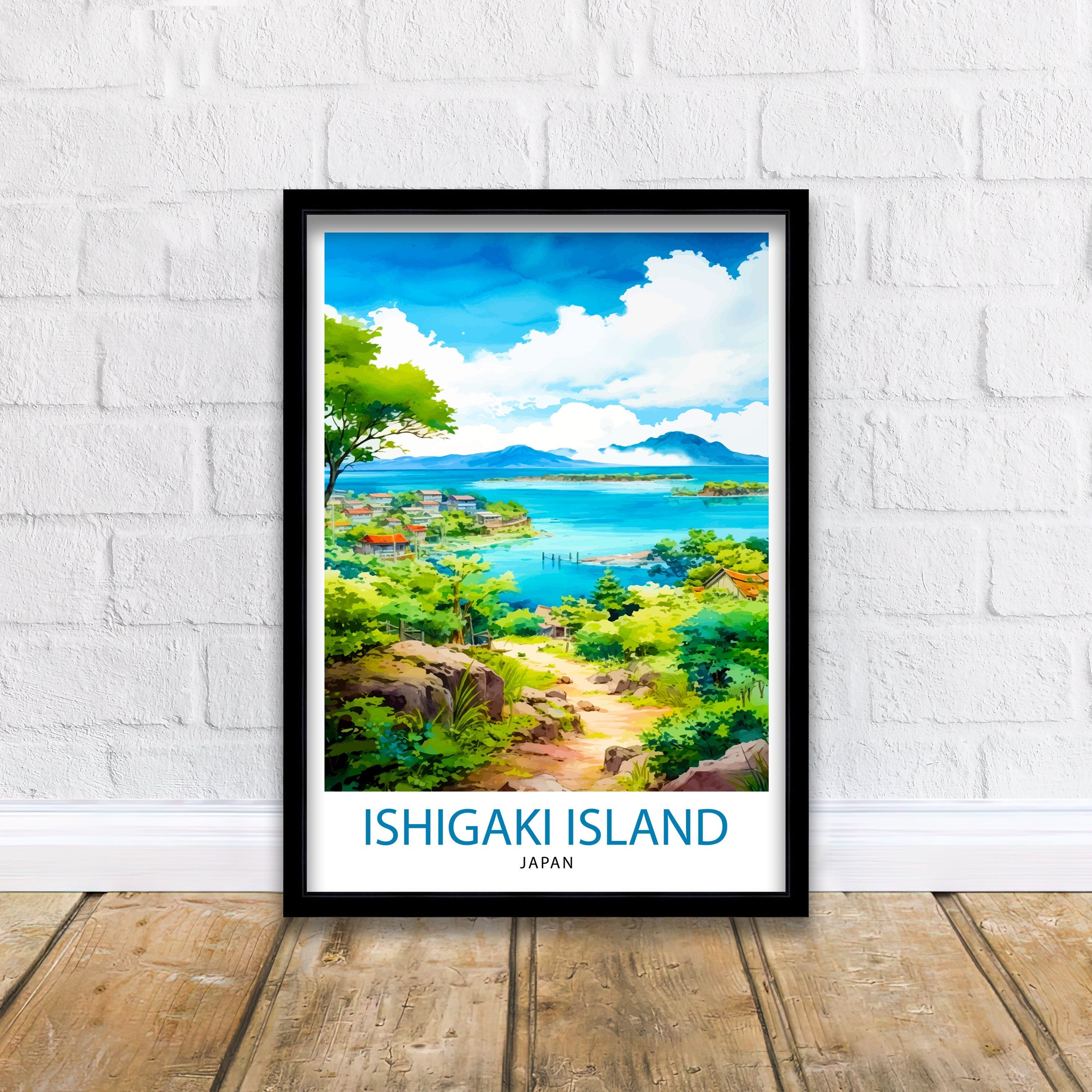 Ishigaki Island Japan Travel Print Ishigaki Wall Decor Ishigaki Poster Japan Travel Prints Ishigaki Art Print Ishigaki Illustration
