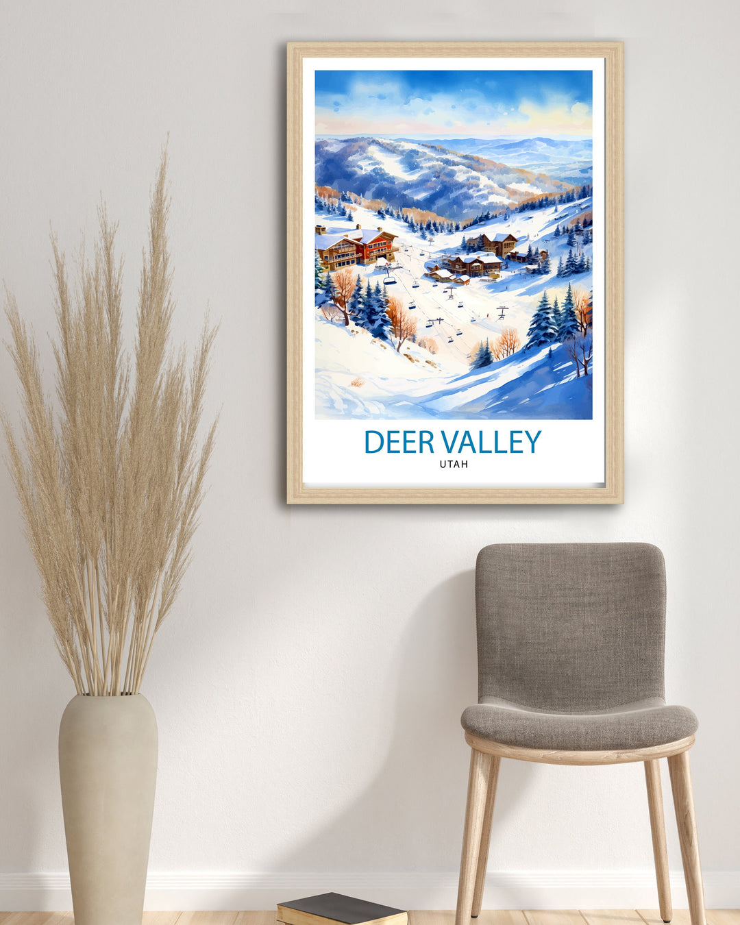 Deer Valley Ski Resort Print Deer Valley Ski Decor Deer Valley Poster Deer Valley Art Print Deer Valley Wall Art Gift for Deer Valley Skiers