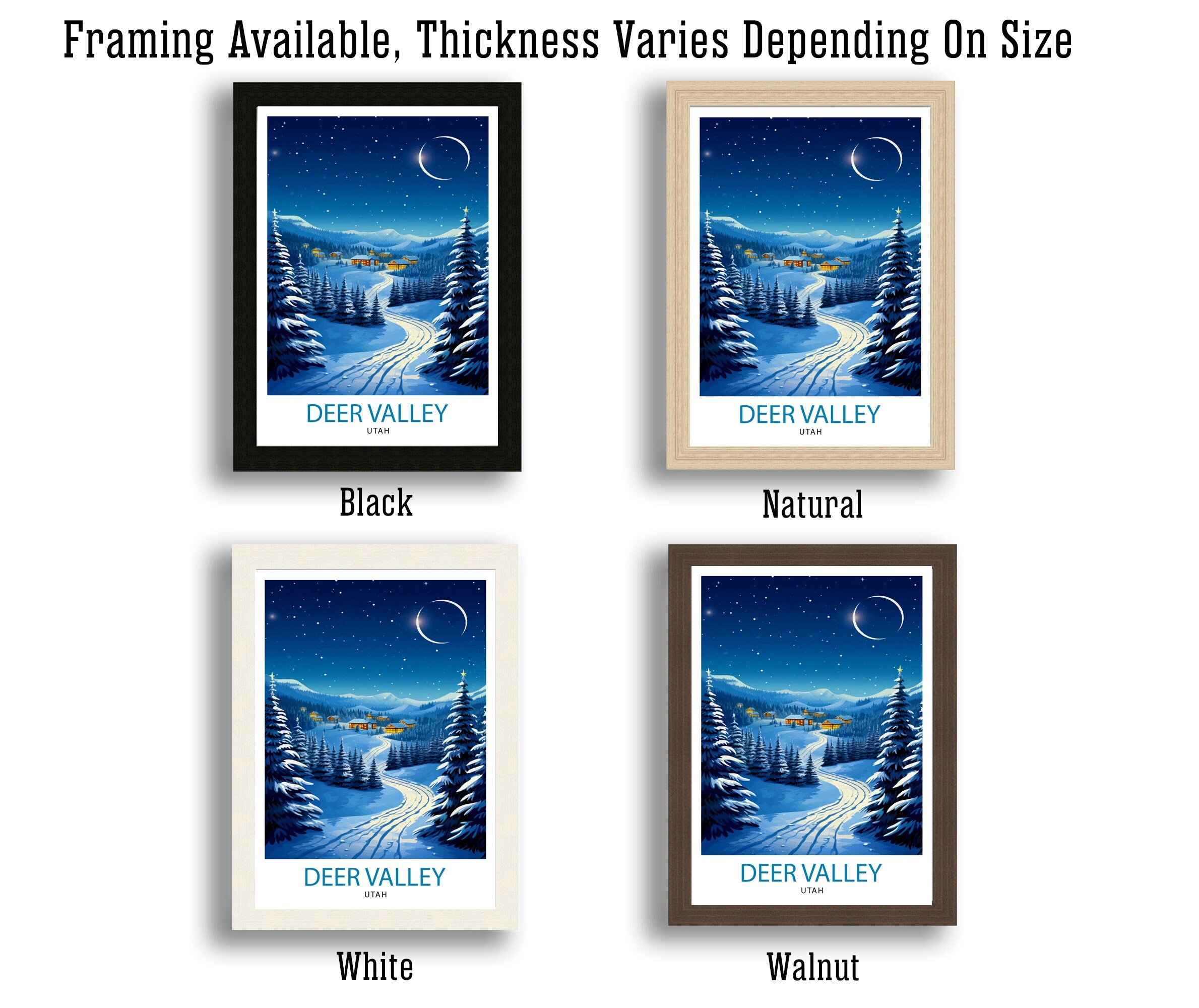 Deer Valley Ski Resort Print Deer Valley Ski Decor Deer Valley Poster Deer Valley Art Print Deer Valley Wall Art Gift for Deer Valley Skiers