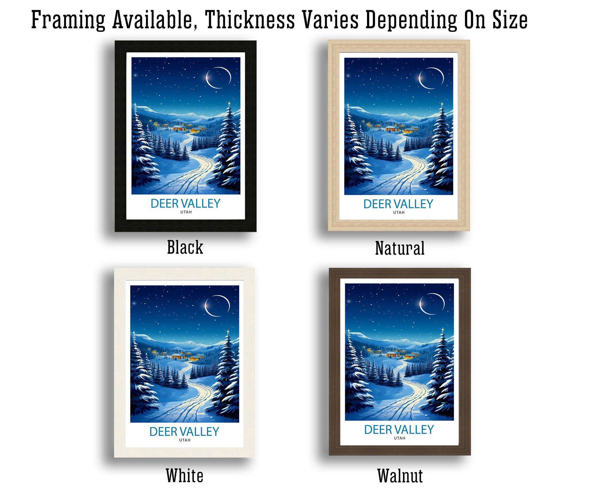 Deer Valley Ski Resort Print Deer Valley Ski Decor Deer Valley Poster Deer Valley Art Print Deer Valley Wall Art Gift for Deer Valley Skiers
