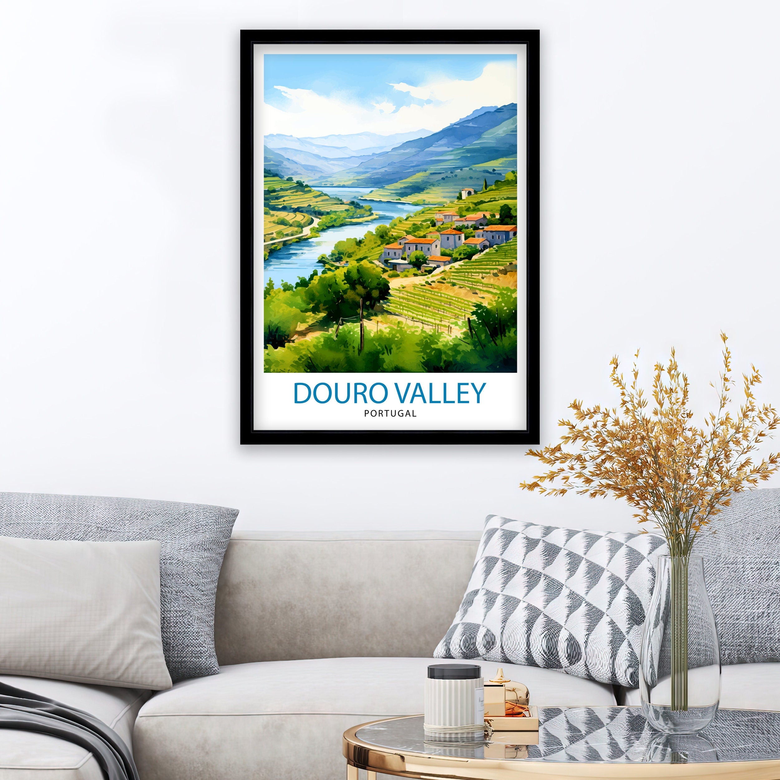 Douro Valley Portugal Print Douro Valley Decor Douro Valley Poster Douro Valley Art Douro Valley Wall Art Gift for Douro Fans Douro Valley