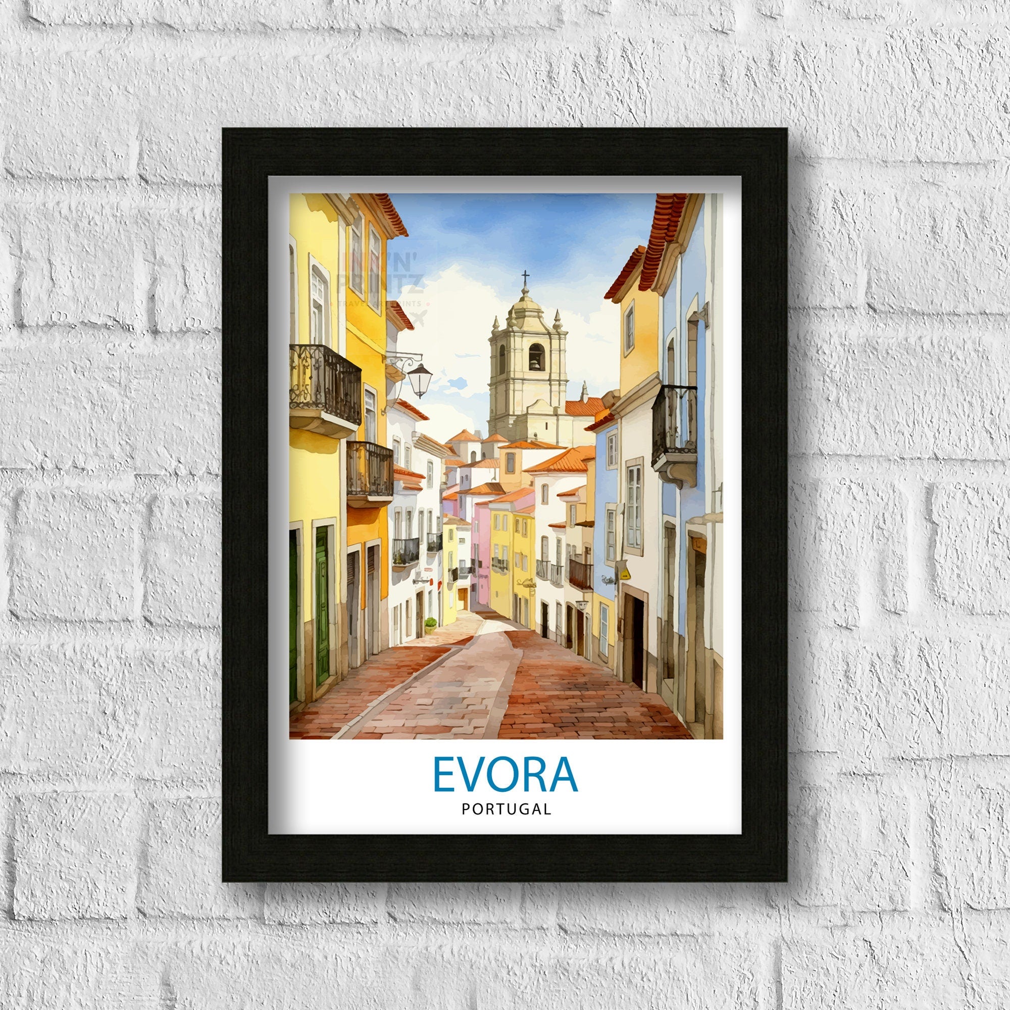 Evora Portugal Print Evora Decor Evora Poster Evora Art Evora Wall Art Gift for Evora Admirers Evora Home Decor