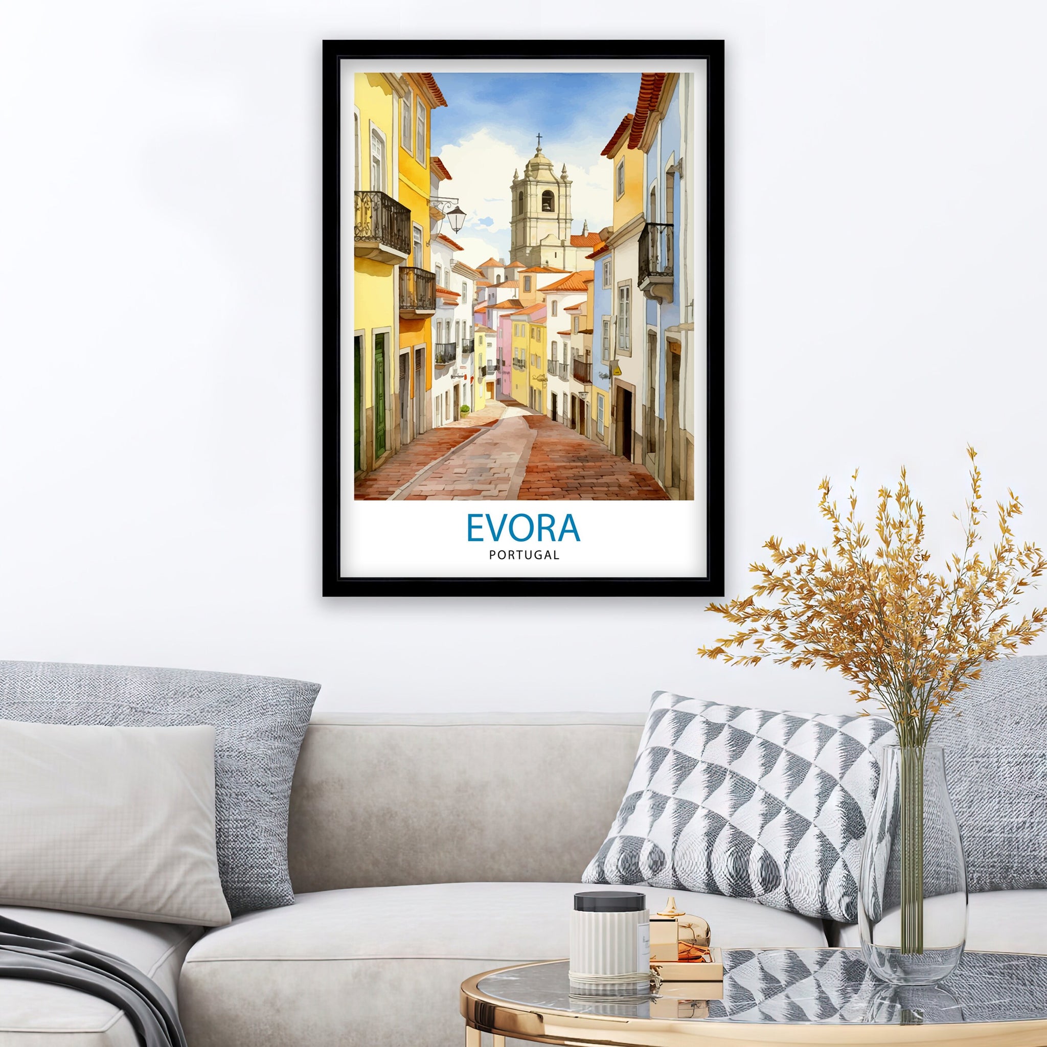 Evora Portugal Print Evora Decor Evora Poster Evora Art Evora Wall Art Gift for Evora Admirers Evora Home Decor