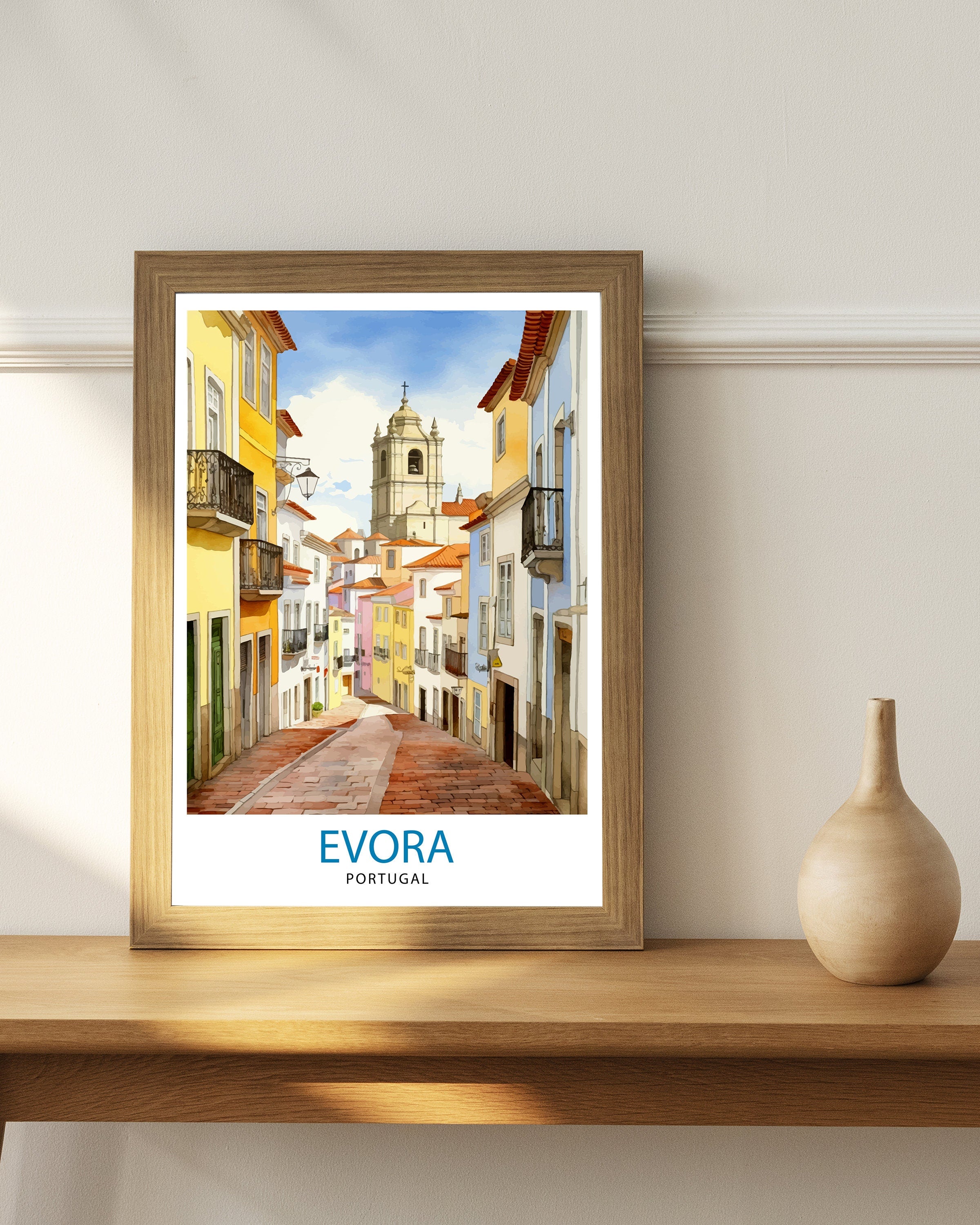 Evora Portugal Print Evora Decor Evora Poster Evora Art Evora Wall Art Gift for Evora Admirers Evora Home Decor
