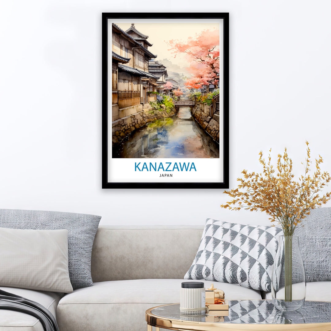 Kanazawa Japan Travel Poster Kanazawa