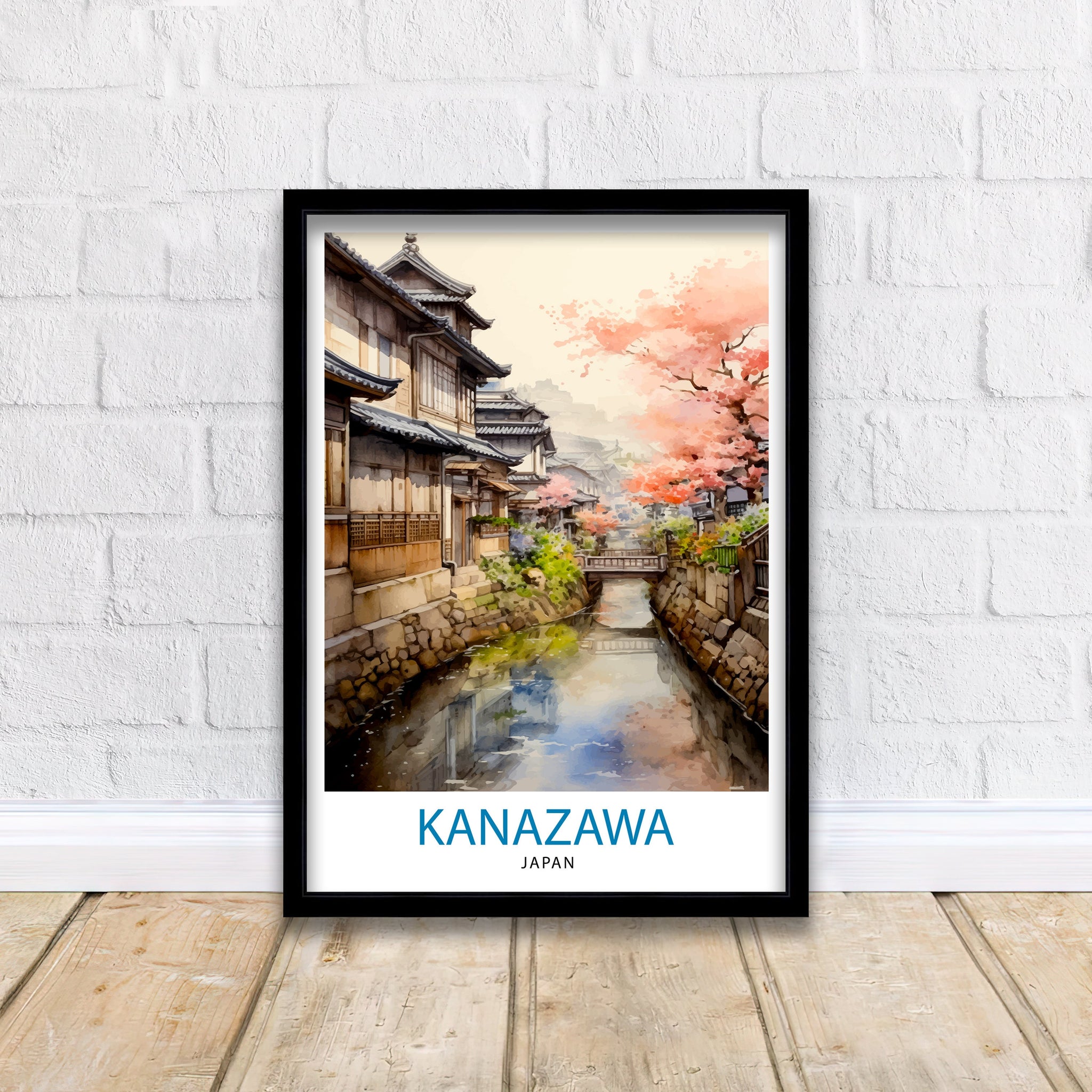 Kanazawa Japan Travel Print Kanazawa Wall Decor Kanazawa Poster Japan Travel Prints Kanazawa Art Print Kanazawa Illustration Kanazawa Wall