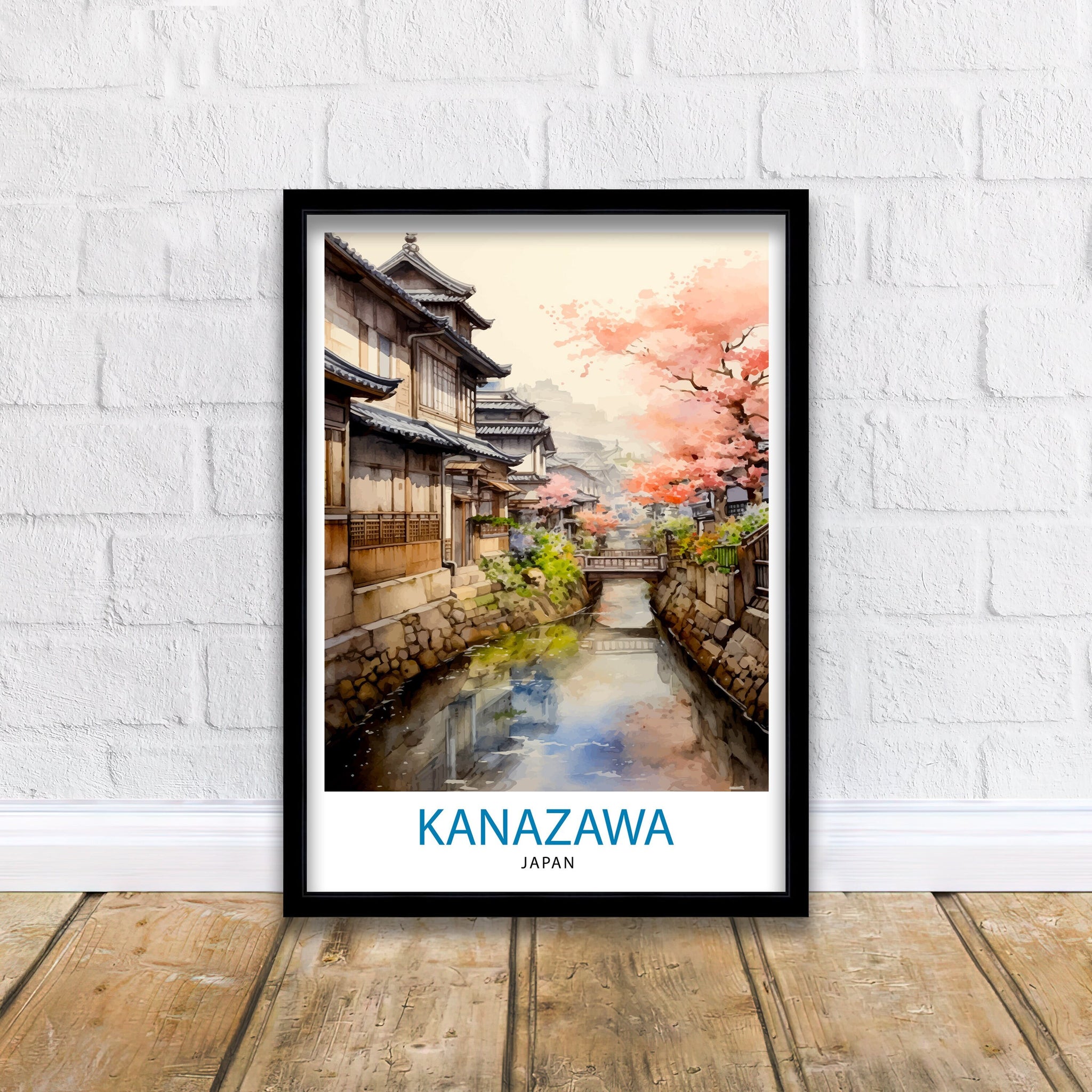 Kanazawa Japan Travel Print Kanazawa Wall Decor Kanazawa Poster Japan Travel Prints Kanazawa Art Print Kanazawa Illustration Kanazawa Wall