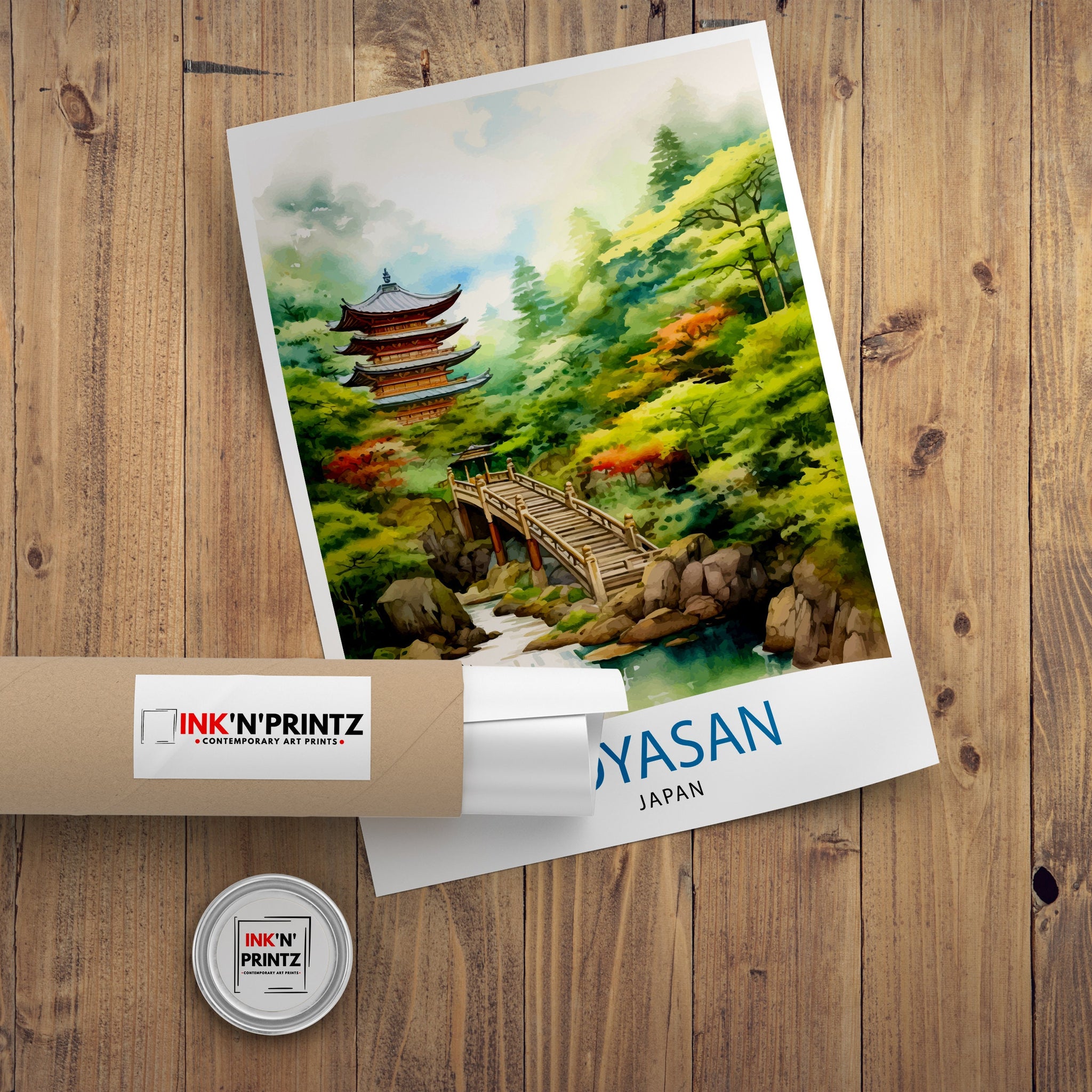 Koyasan Japan Travel Print Koyasan Wall Decor Koyasan Poster Japan Travel Prints Koyasan Art Print Koyasan Illustration Koyasan Wall Art