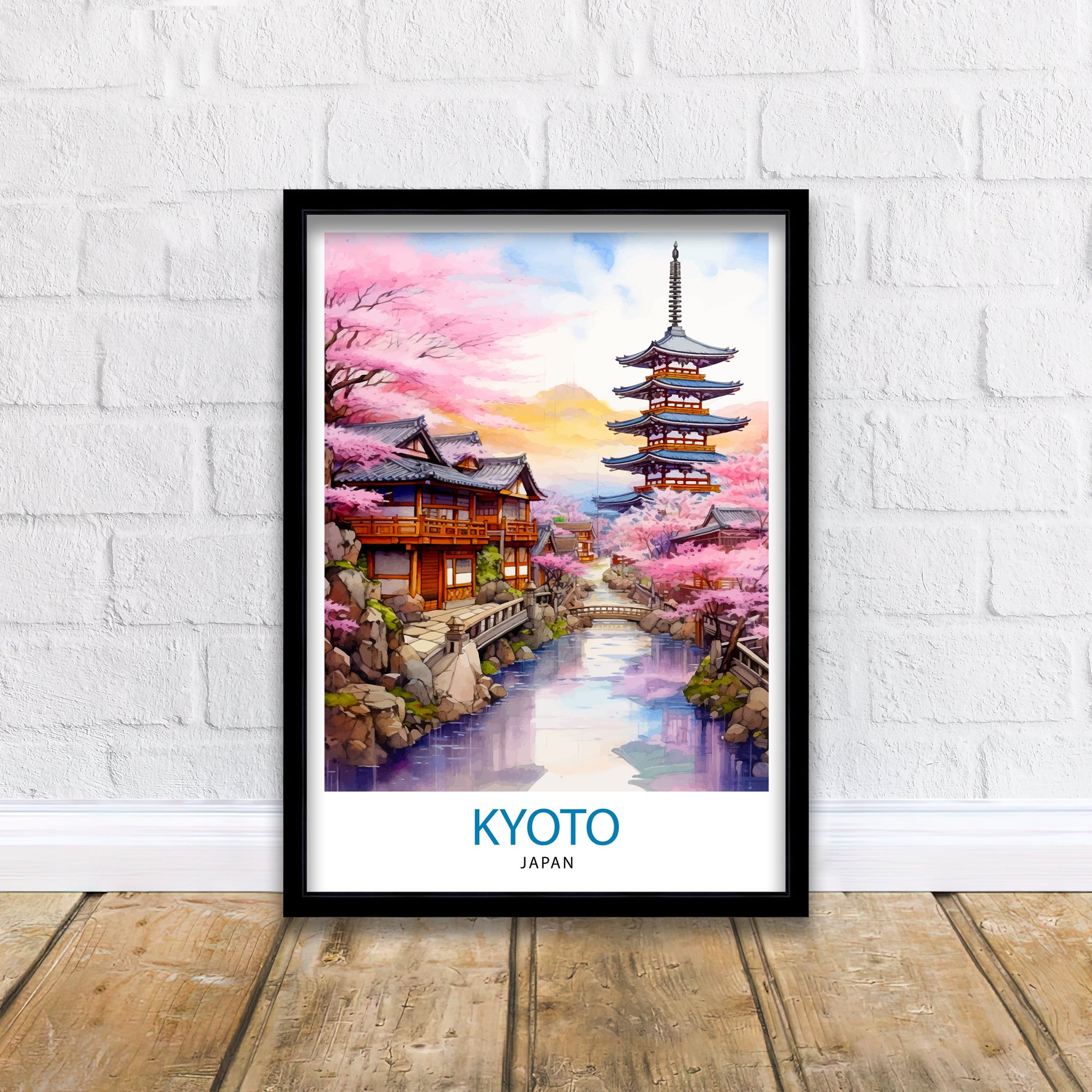 Kyoto Japan Travel Print Kyoto Wall Decor Kyoto Poster Japan Travel Prints Kyoto Art Print Kyoto Illustration Kyoto Wall Art