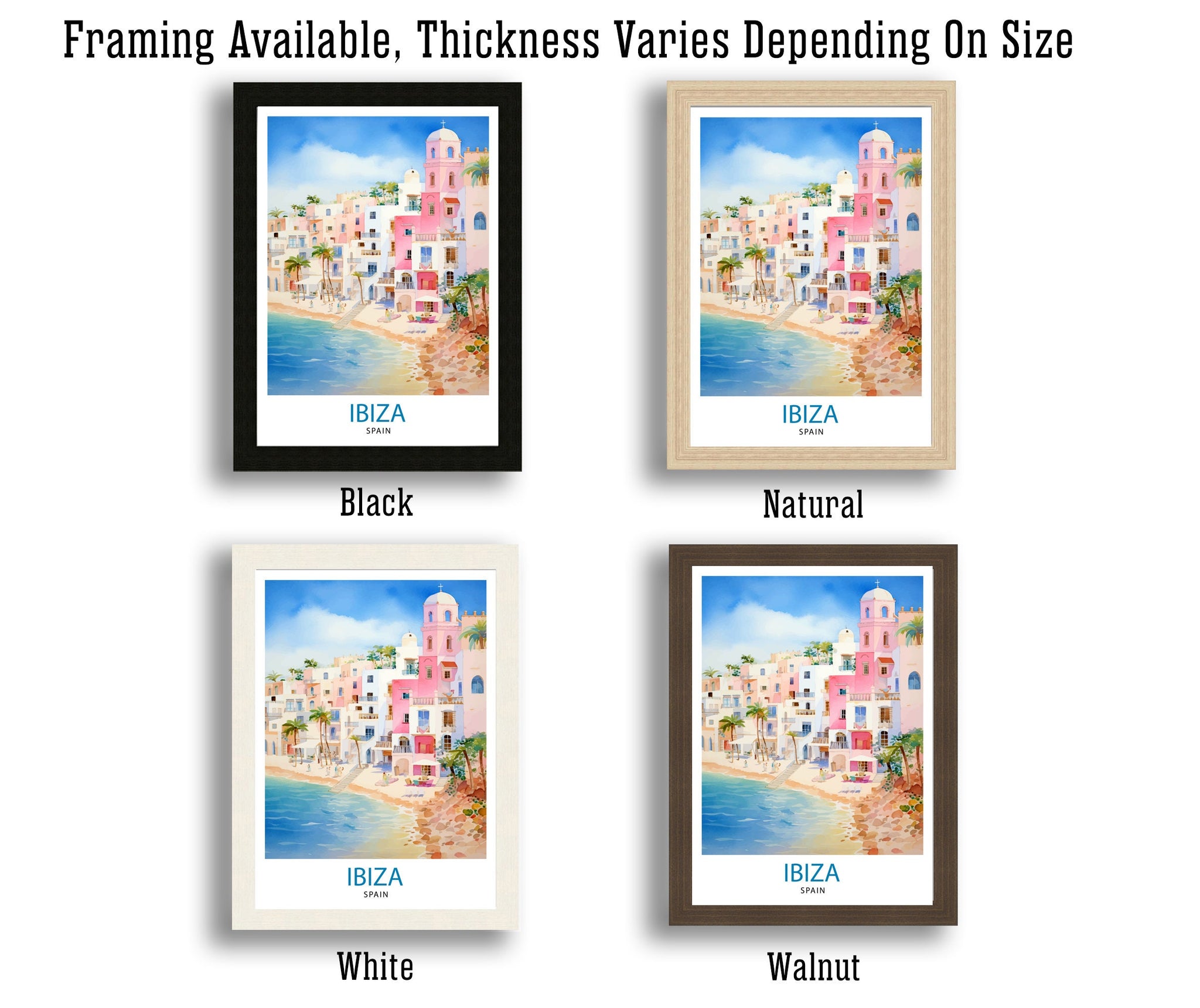 Ibiza Travel Print Ibiza Wall Art Ibiza Home Decor Ibiza Illustration Travel Poster Gift For Ibiza Lovers Spain Travel Print
