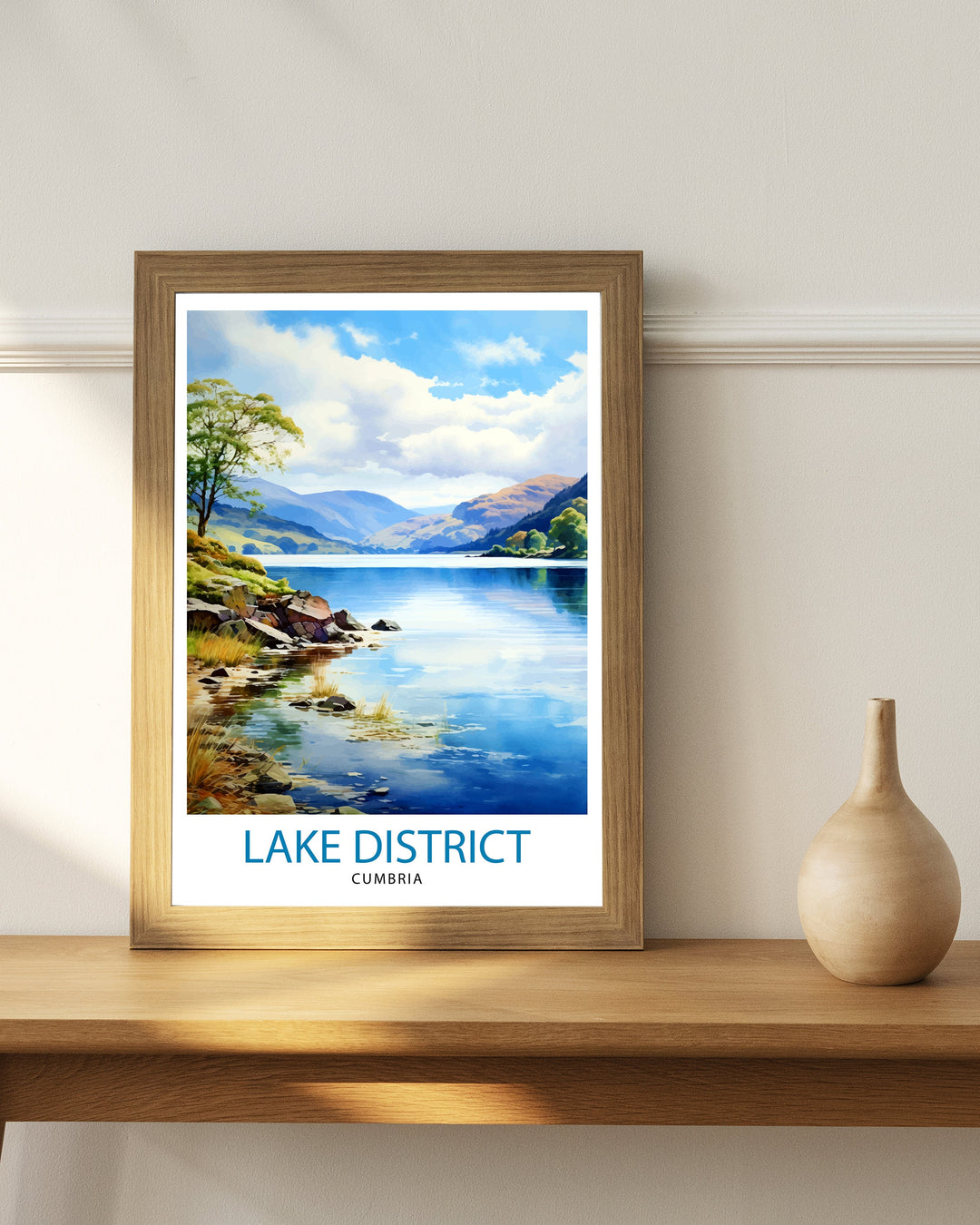 Lake District Cumbria Travel Print Lake District Wall Art Lake District Home Decor Lake District Illustration Travel Poster, Gift for Lake