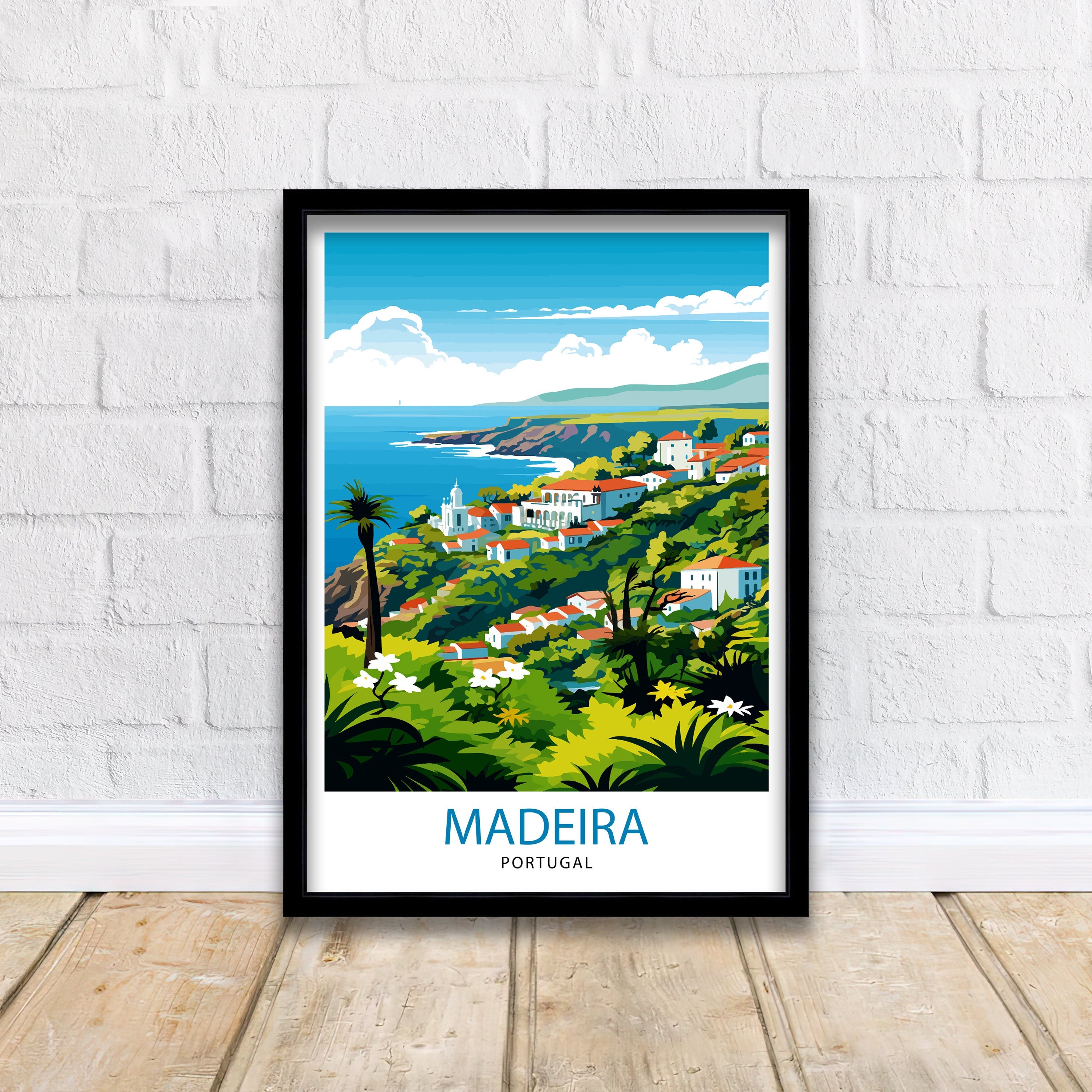 Madeira Portugal Print Madeira Decor Madeira Poster Madeira Art Madeira Wall Art Gift for Madeira Lovers Madeira Home Decor