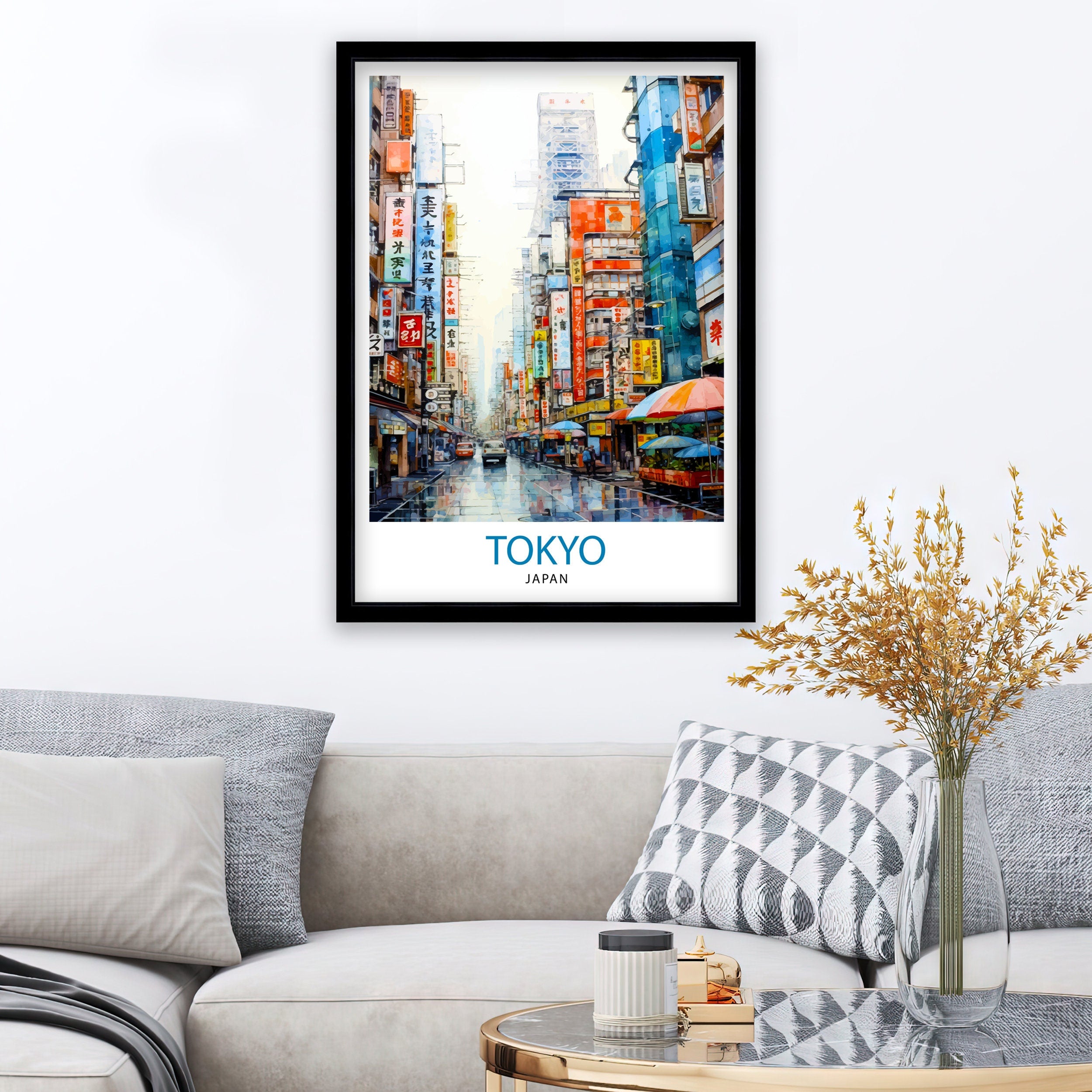 Tokyo Japan Travel Print Tokyo Wall Decor Tokyo Poster Japan Travel Prints Tokyo Art Print Tokyo Illustration Tokyo Wall Art