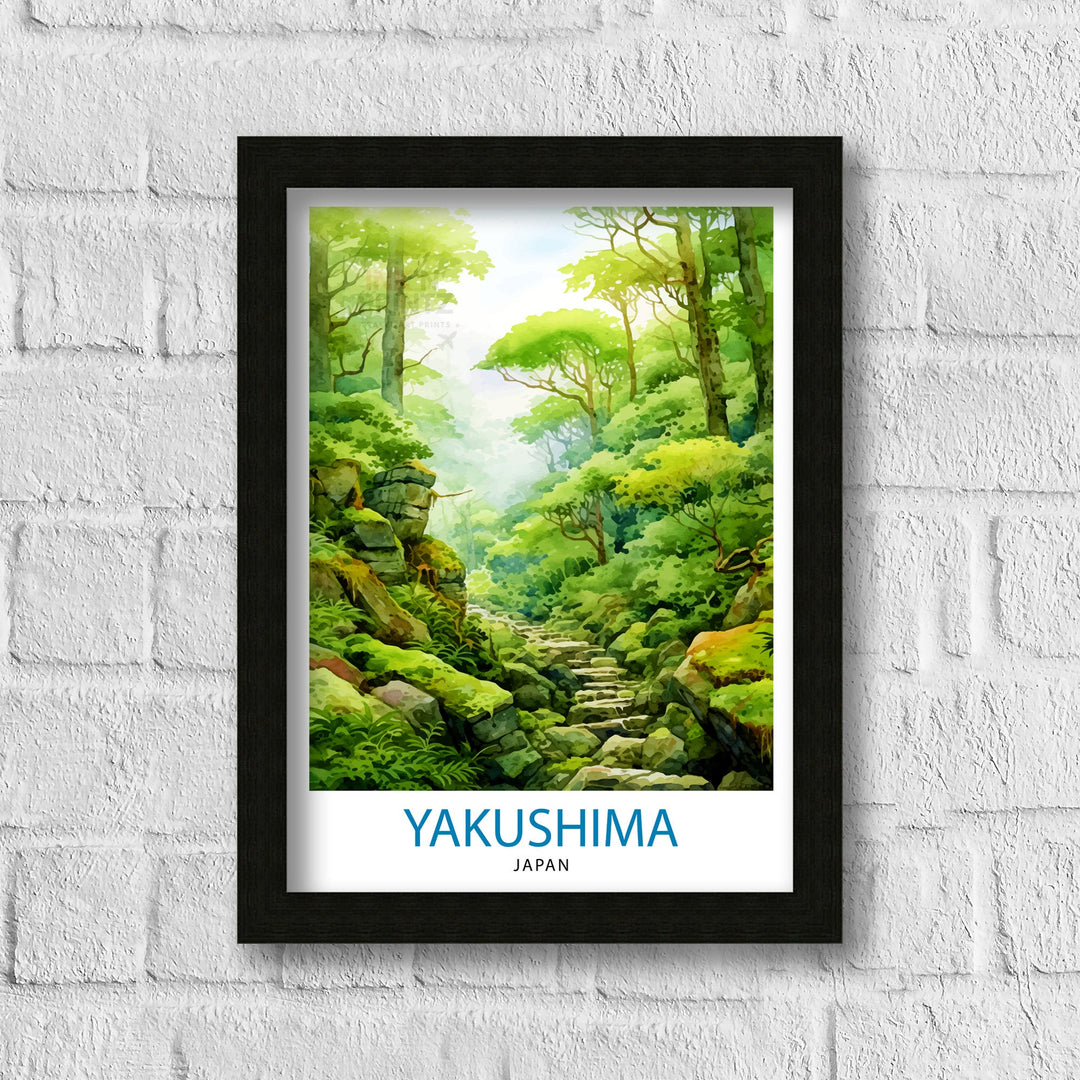 Yakushima Japan Travel Poster Yakushima