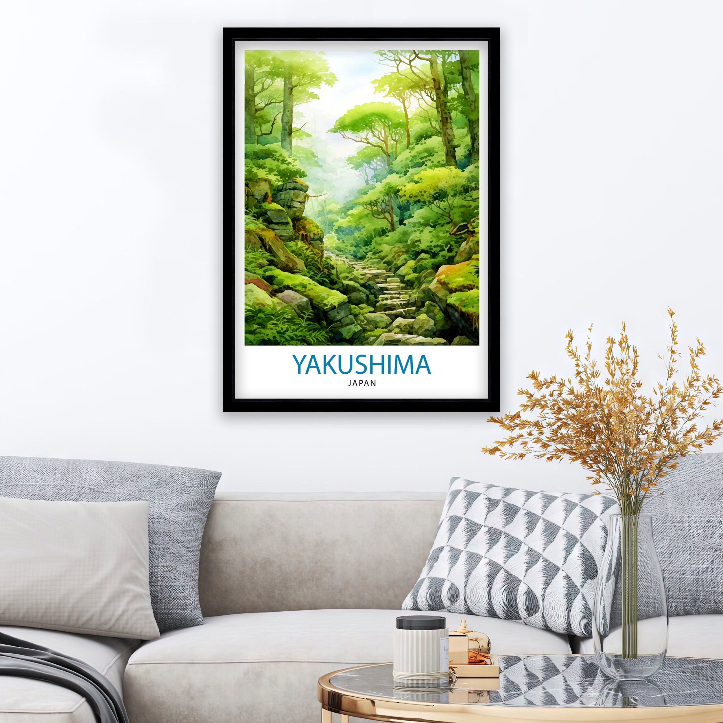 Yakushima Japan Travel Print Yakushima Wall Decor Yakushima Poster Japan Travel Prints Yakushima Art Print Yakushima Illustration Yakushima
