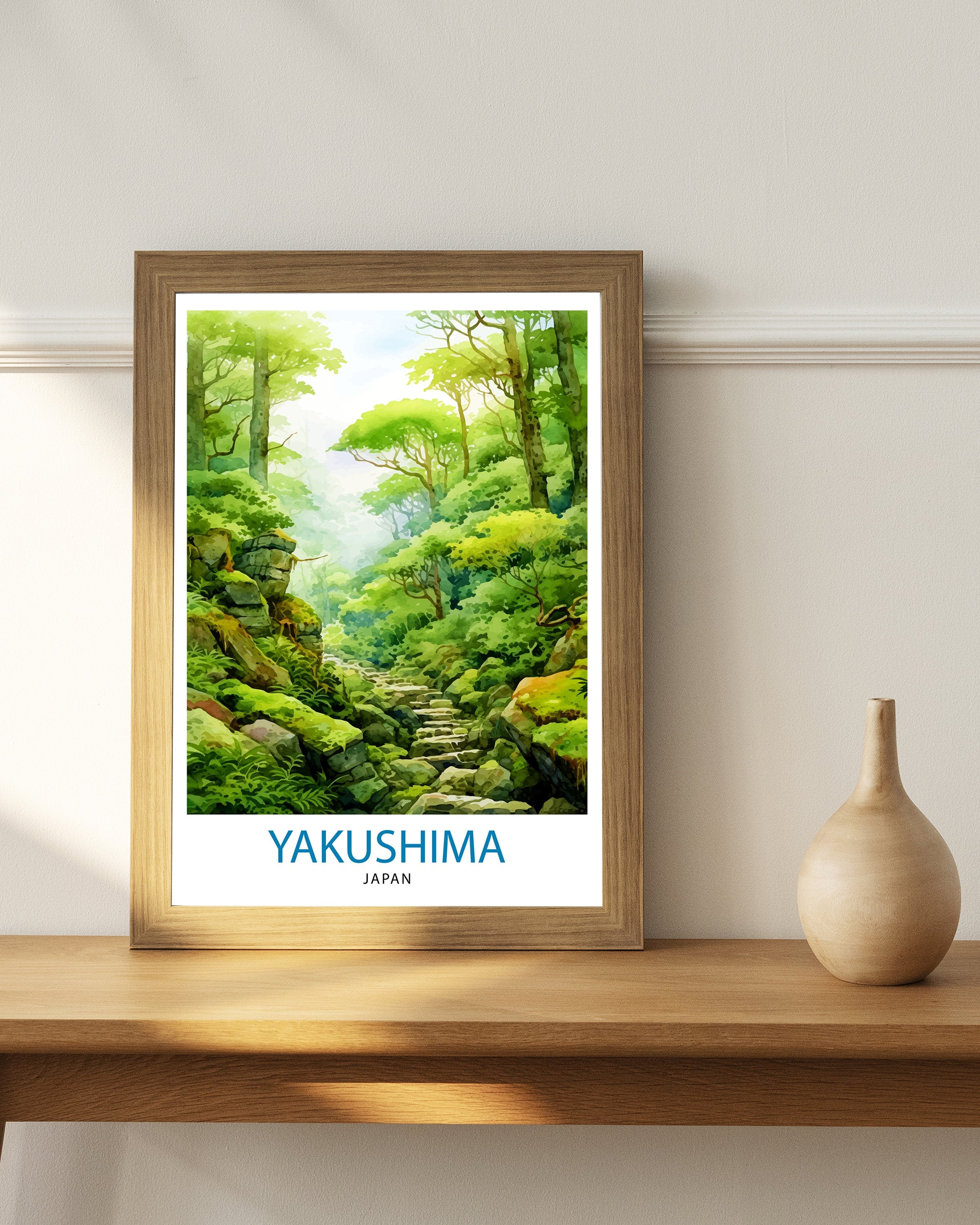 Yakushima Japan Travel Print Yakushima Wall Decor Yakushima Poster Japan Travel Prints Yakushima Art Print Yakushima Illustration Yakushima