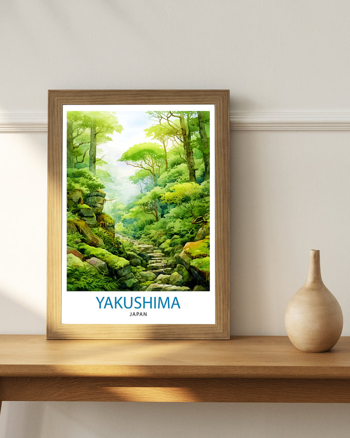 Yakushima Japan Travel Poster Yakushima