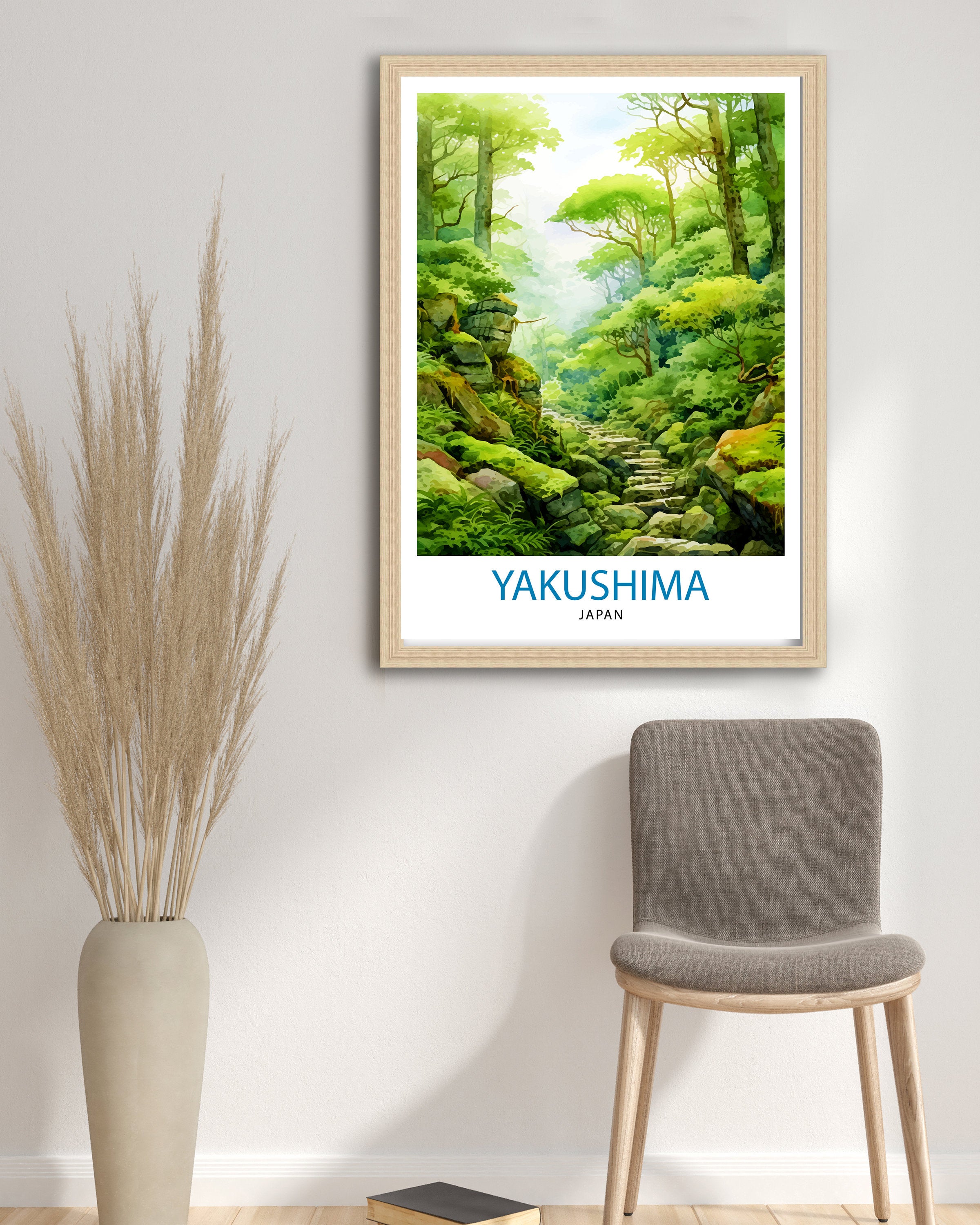 Yakushima Japan Travel Print Yakushima Wall Decor Yakushima Poster Japan Travel Prints Yakushima Art Print Yakushima Illustration Yakushima