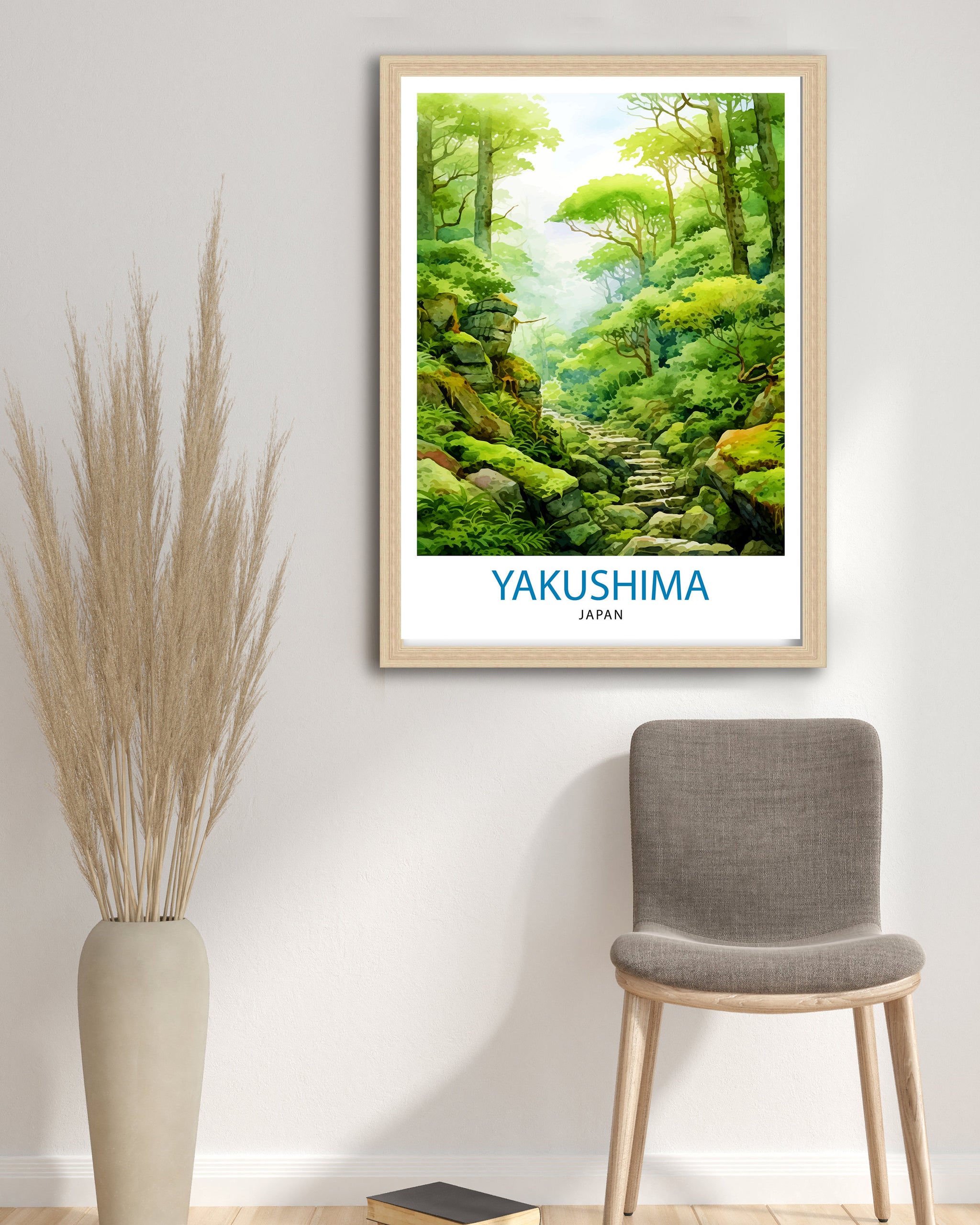 Yakushima Japan Travel Print Yakushima Wall Decor Yakushima Poster Japan Travel Prints Yakushima Art Print Yakushima Illustration Yakushima