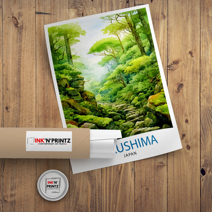 Yakushima Japan Travel Poster Yakushima