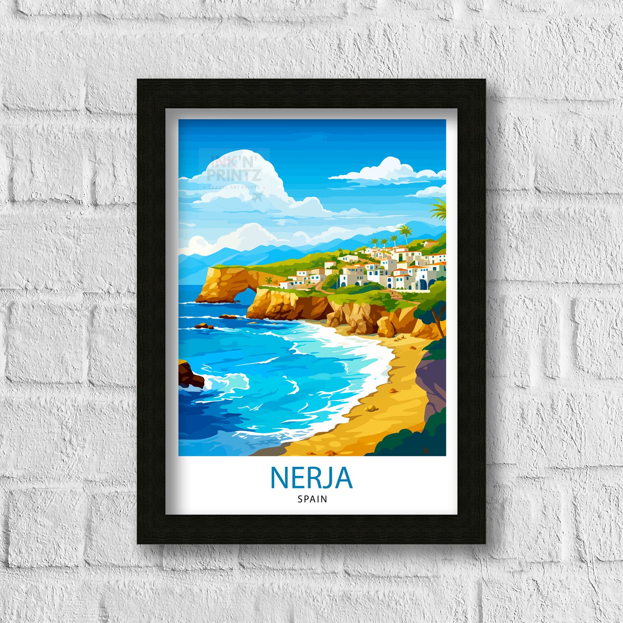 Nerja Spain Print Nerja Decor Nerja Poster Nerja Art Nerja Wall Art Gift for Nerja Enthusiasts Nerja Home Decor