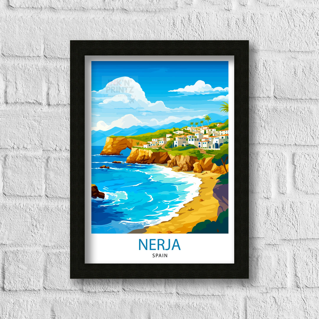 Nerja Spain Print Nerja Decor Nerja Poster Nerja Art Nerja Wall Art Gift for Nerja Enthusiasts Nerja Home Decor