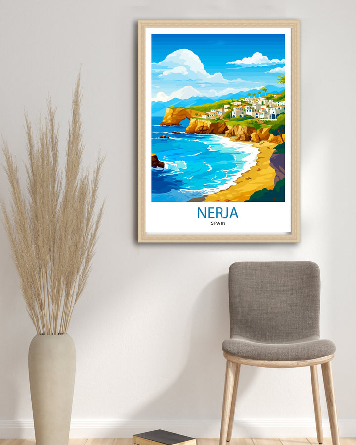Nerja Spain Print Nerja Decor Nerja Poster Nerja Art Nerja Wall Art Gift for Nerja Enthusiasts Nerja Home Decor