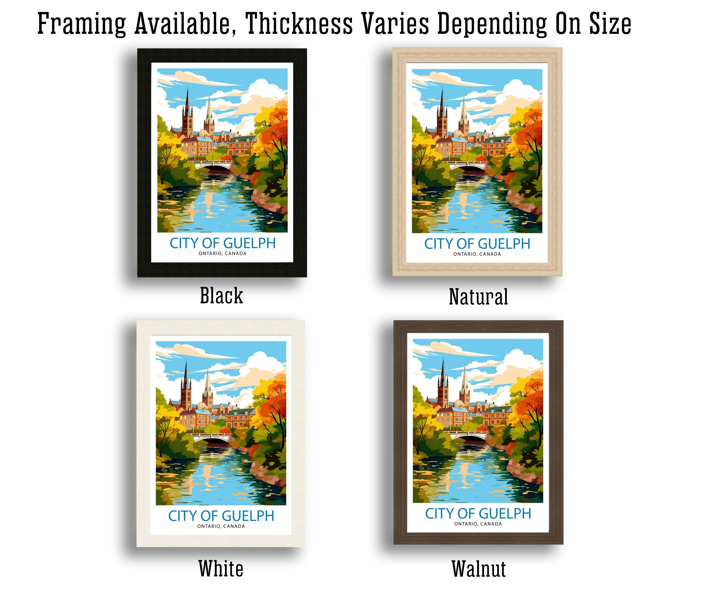 Guelph Ontario Print Guelph Decor Guelph Poster Guelph Art Guelph Wall Art Gift for Guelph Fans Guelph Home Decor