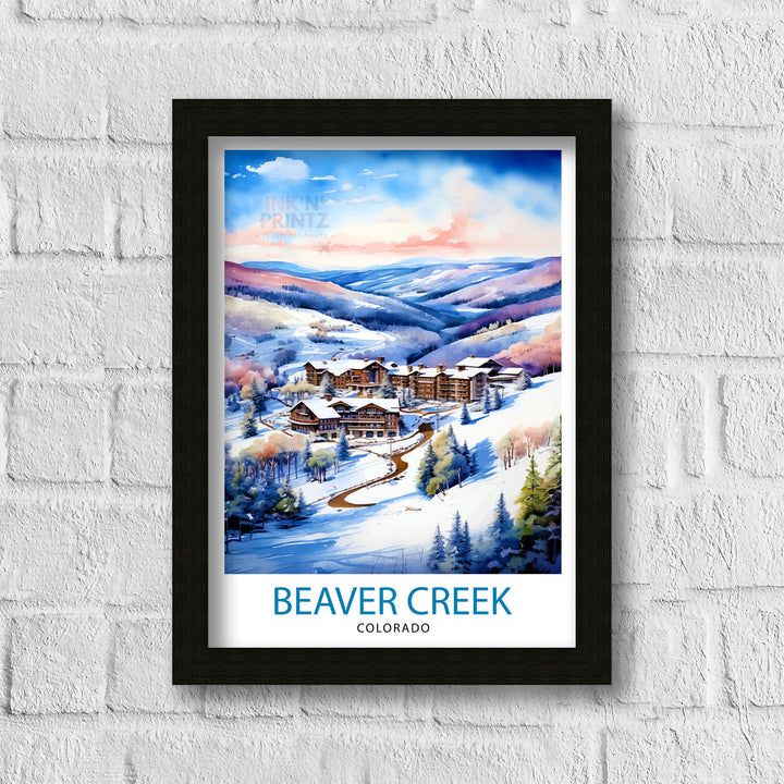 Beaver Creek Colorado Poster Beaver Creek Decor Beaver Creek Poster Beaver Creek Art Beaver Creek Wall Art Gift for Skiing Fans Beaver Creek