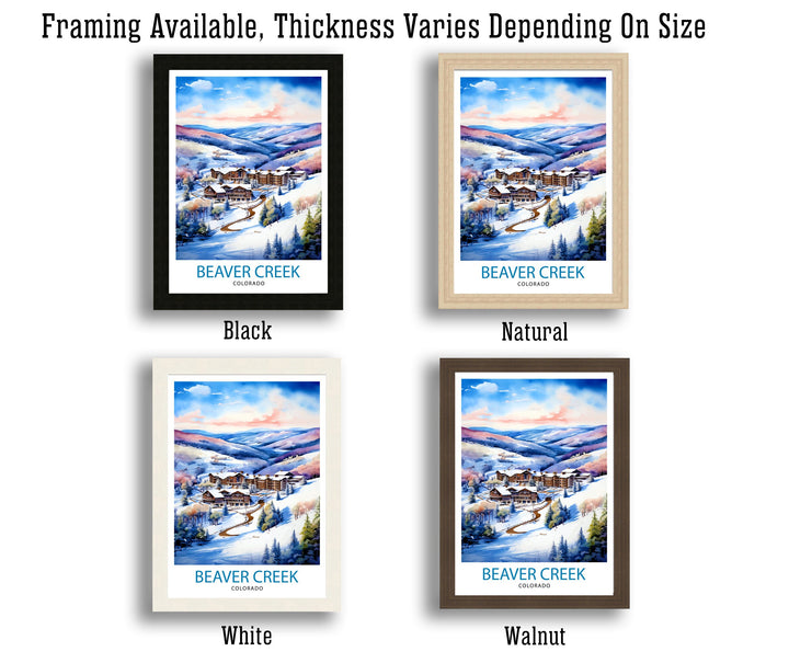 Beaver Creek Colorado Poster Beaver Creek Decor Beaver Creek Poster Beaver Creek Art Beaver Creek Wall Art Gift for Skiing Fans Beaver Creek