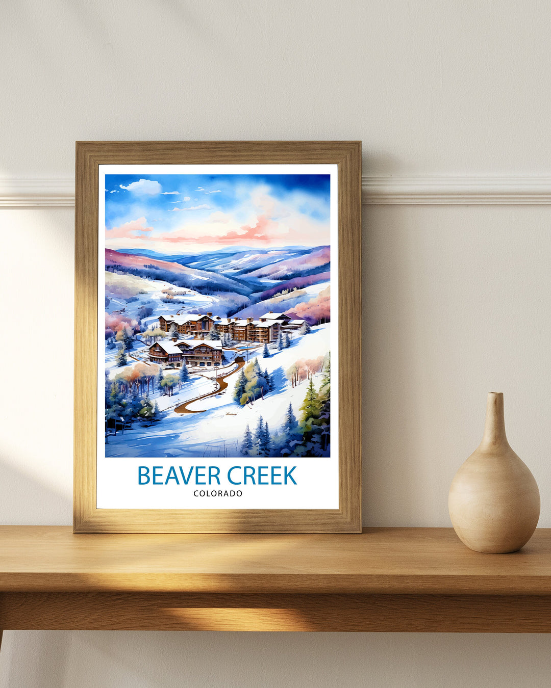 Beaver Creek Colorado Poster Beaver Creek Decor Beaver Creek Poster Beaver Creek Art Beaver Creek Wall Art Gift for Skiing Fans Beaver Creek